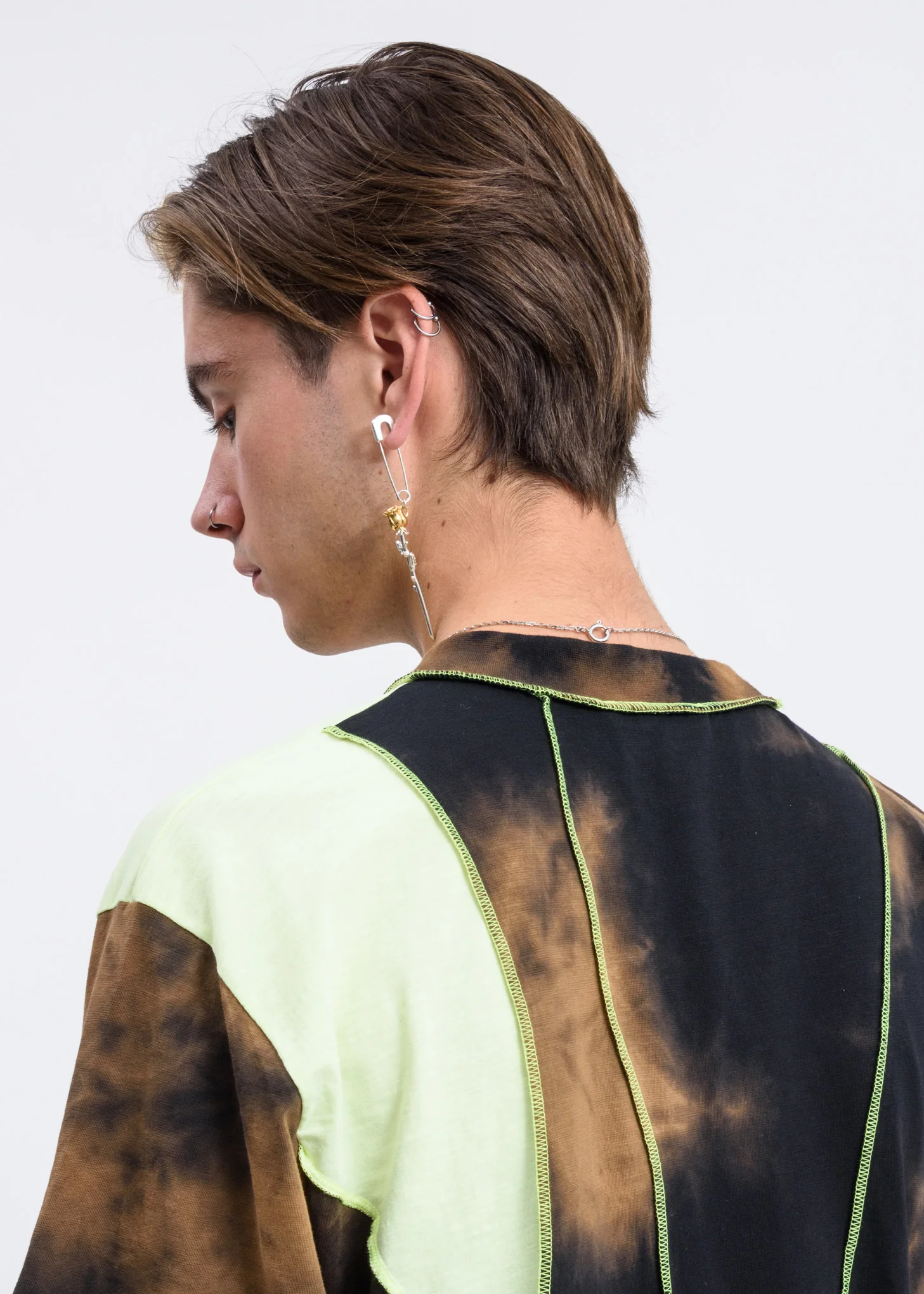 Brown Tie Dye Raz Knitted T-Shirt - Image 5