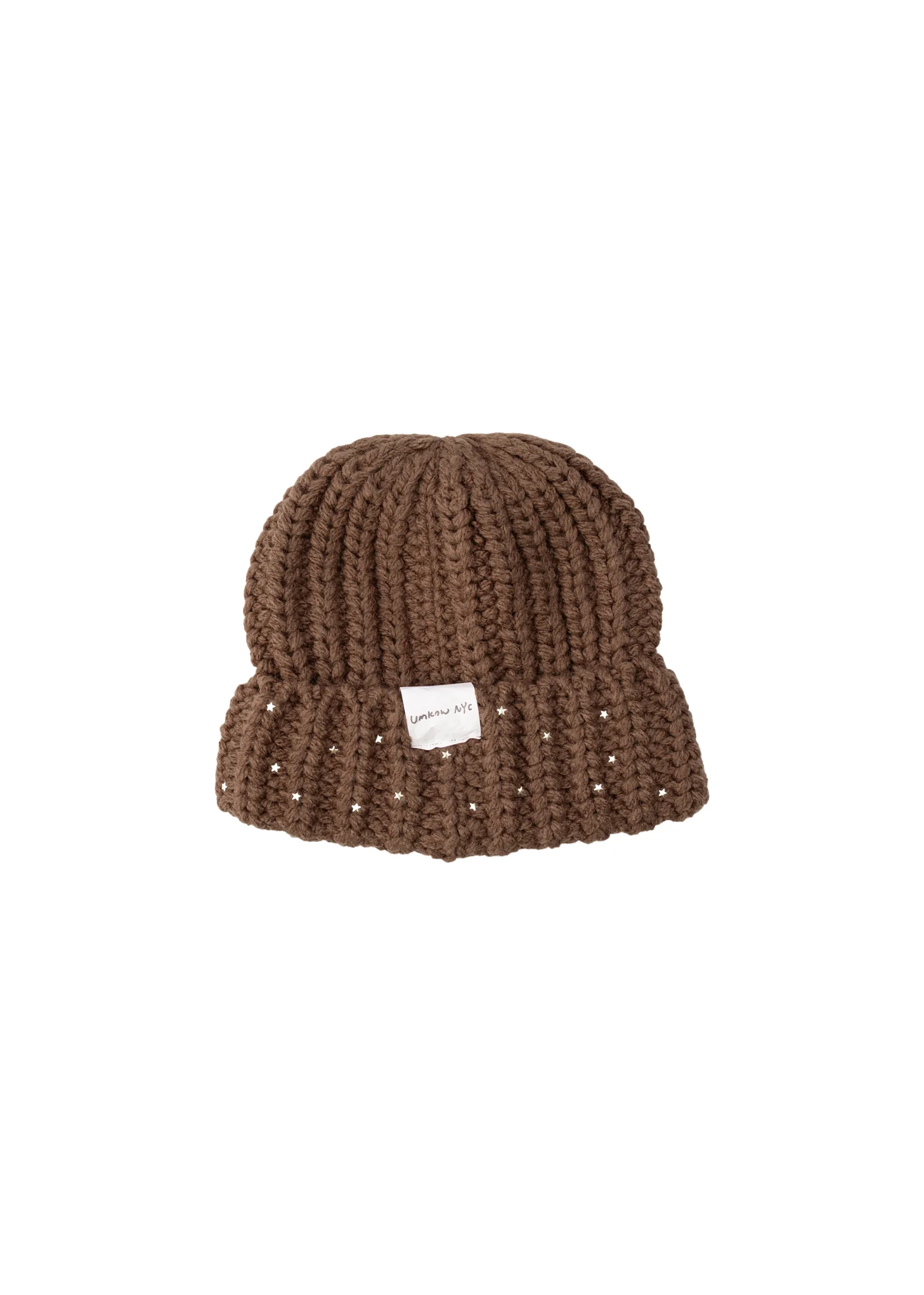 Brown Tyvek Tag Chunky  Beanie