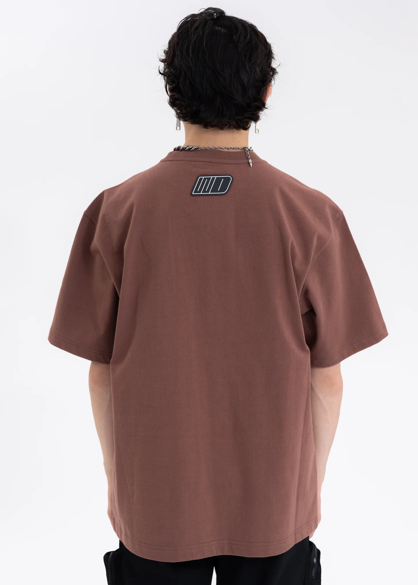 BROWN WE11DONE CHARACTER LOGO T-SHIRT - Image 4