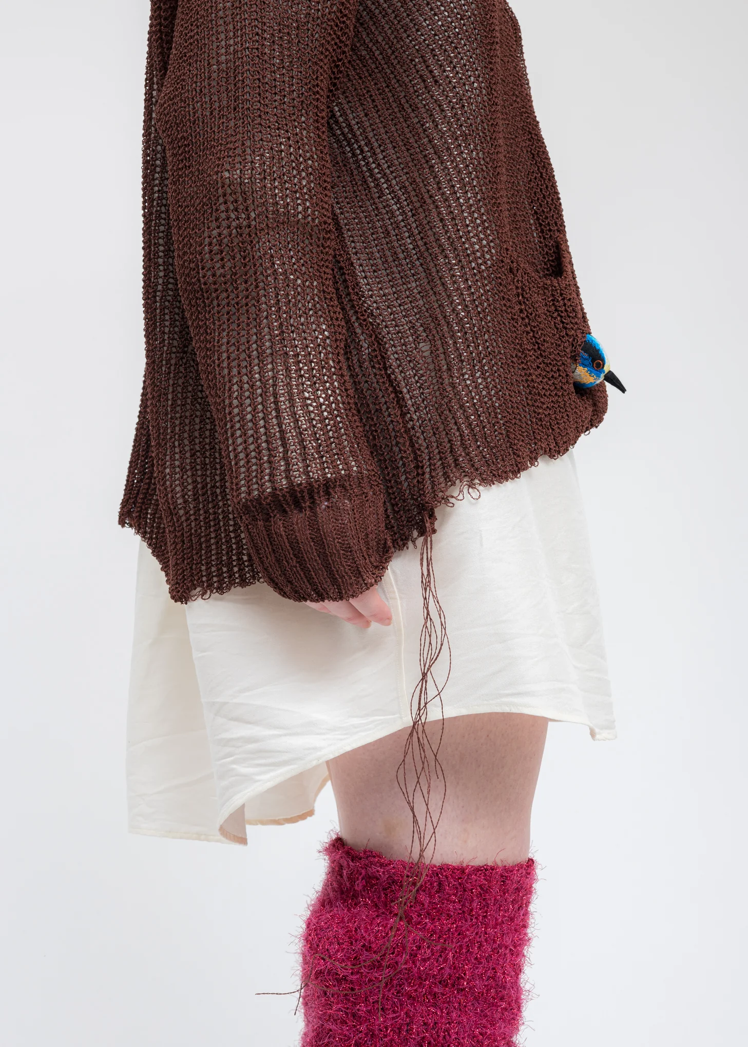 Brown WOOD YARN Cardigan - Image 5