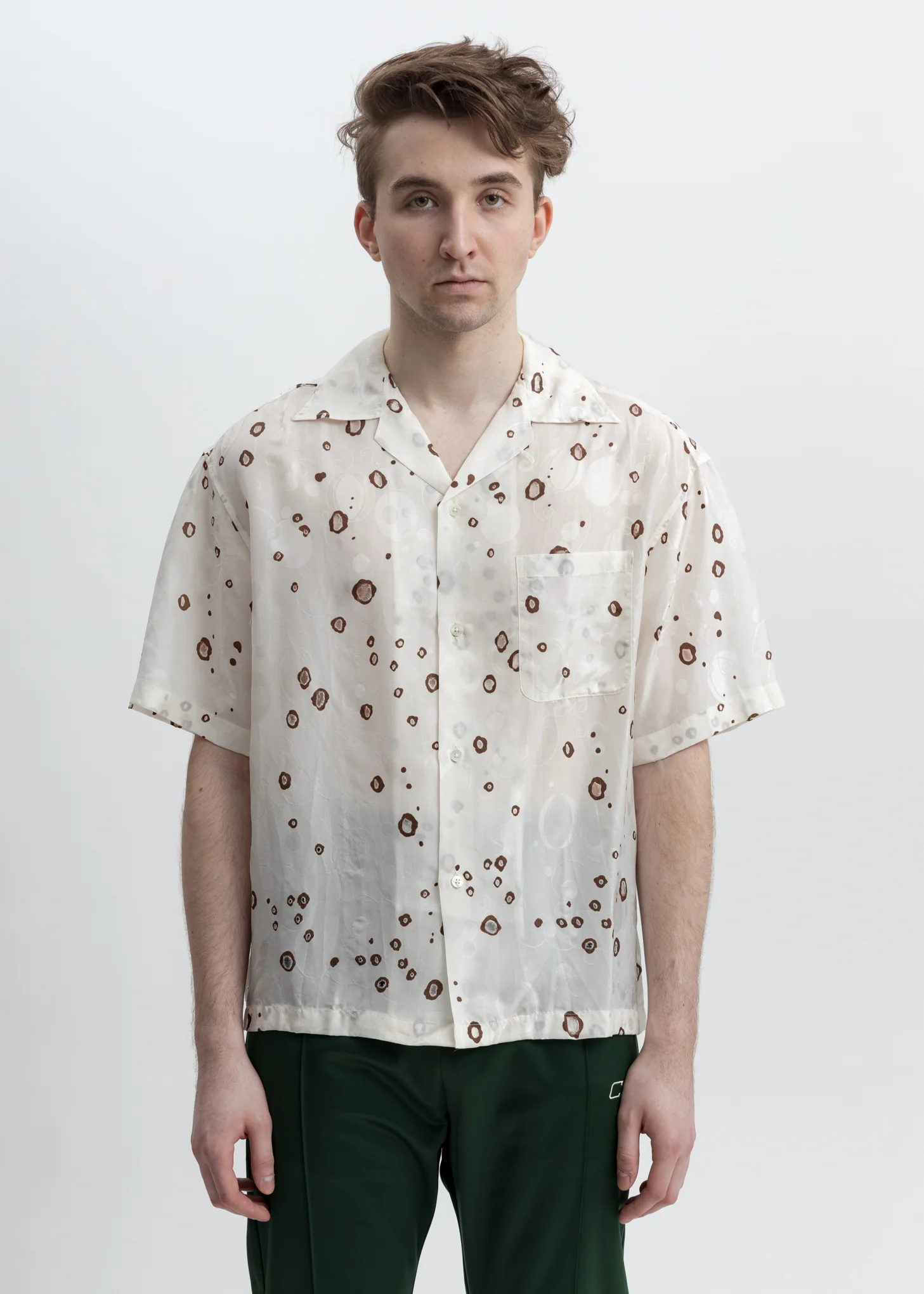 Brown Dot Kim Shirt