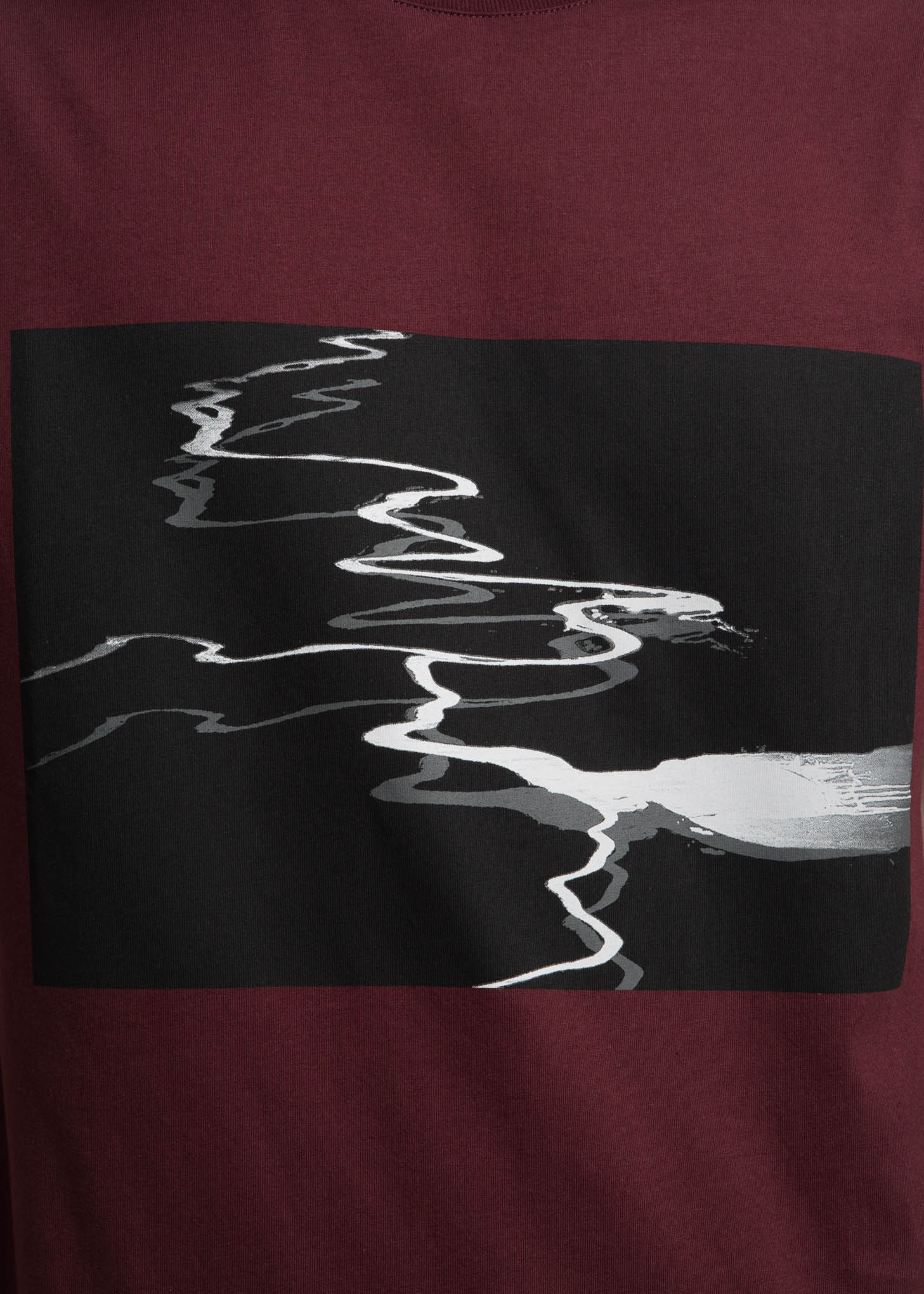 Burgundy Morella River Print T-Shirt - Image 2