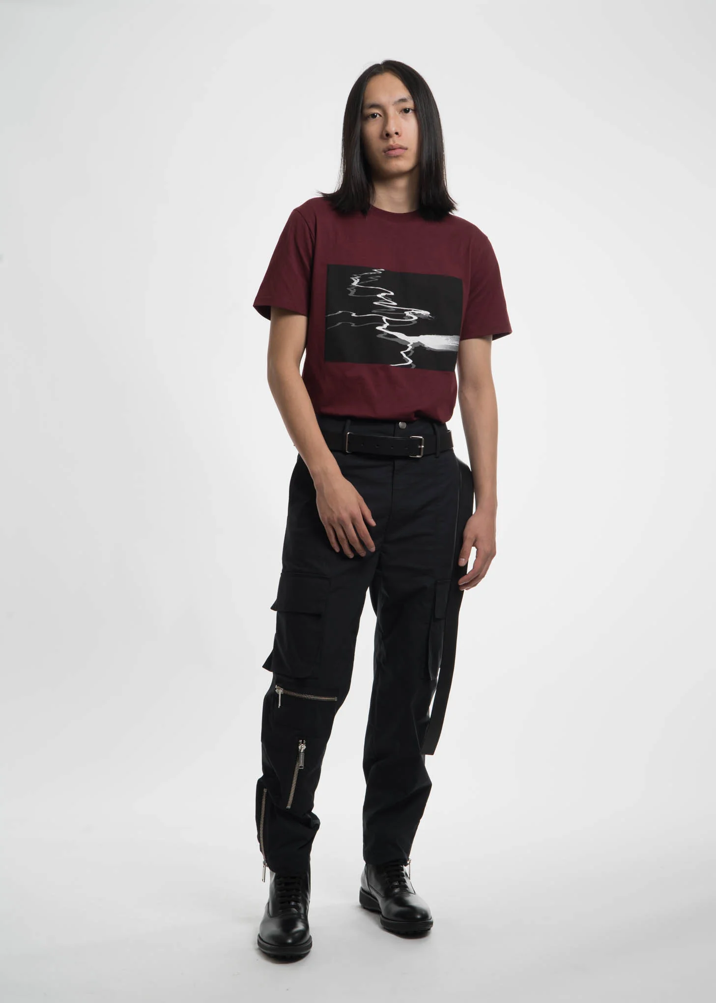 Burgundy Morella River Print T-Shirt - Image 4