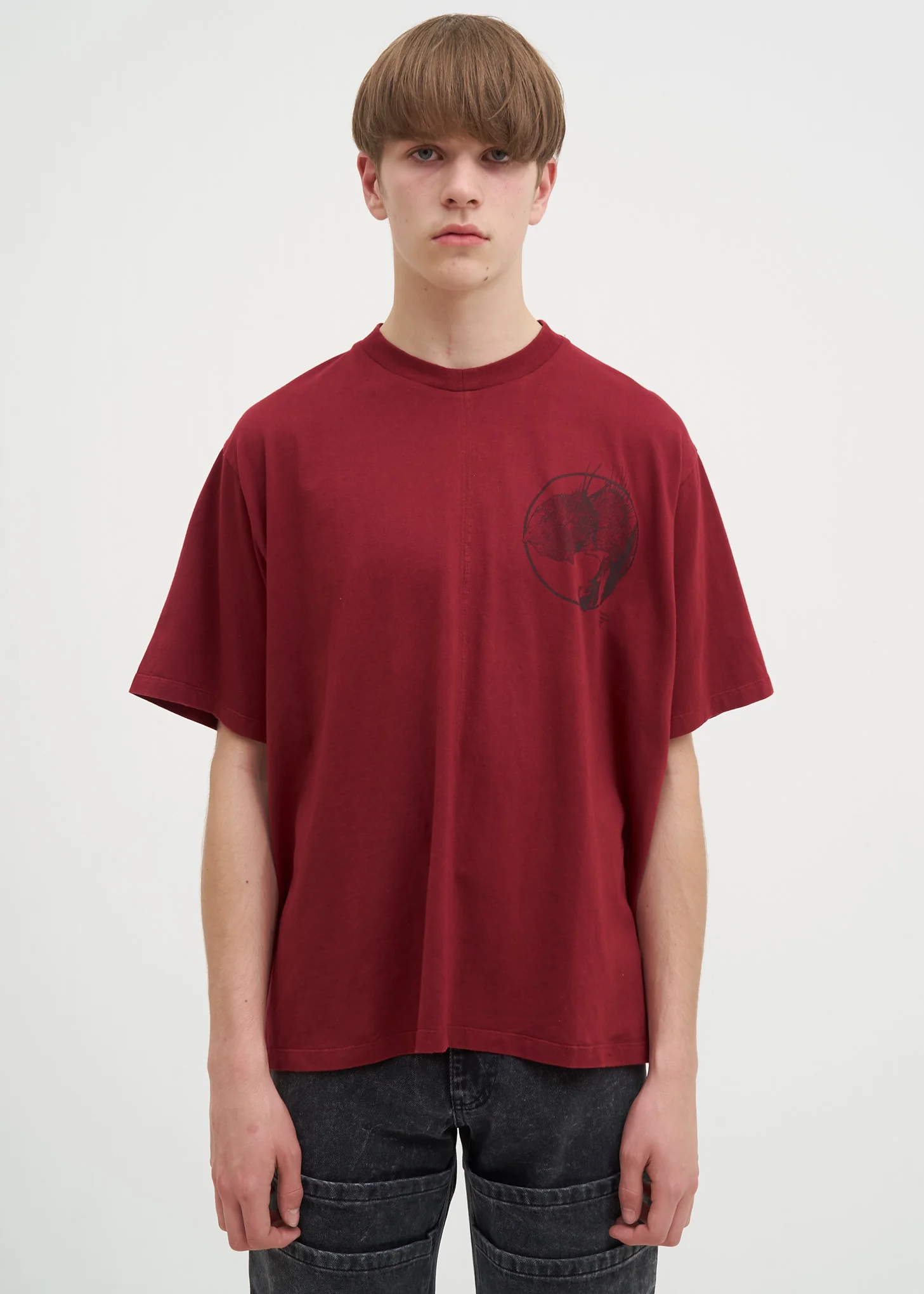 Burgundy Necrophagous T-Shirt
