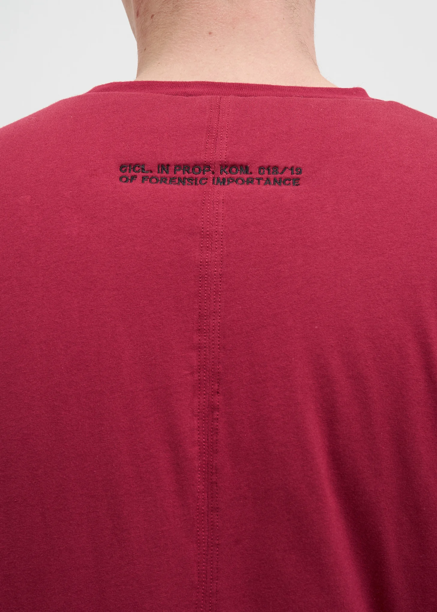 Burgundy Padded Totenfliege Crewneck - Image 5