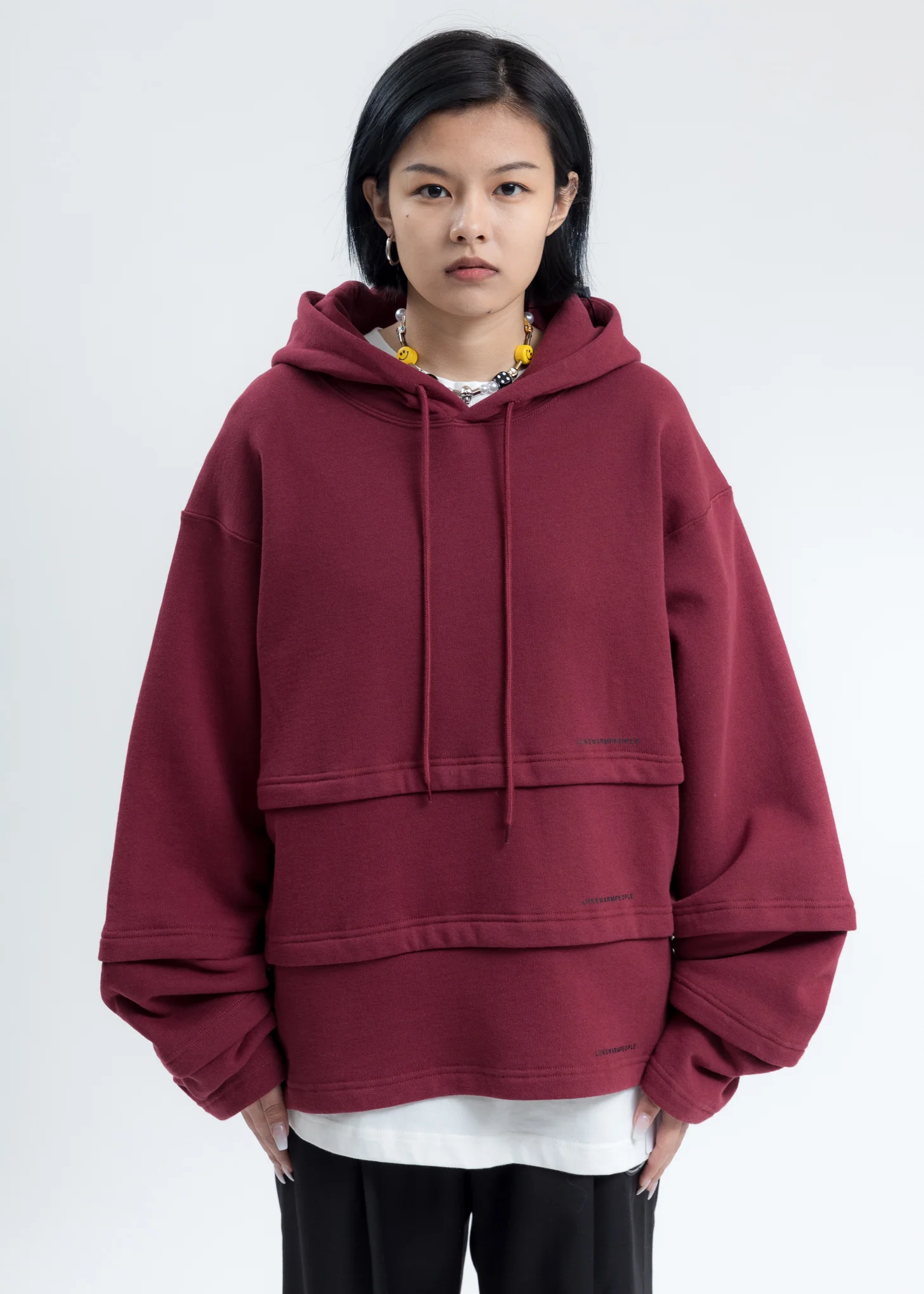 Burgundy Triple Layer Hoodies