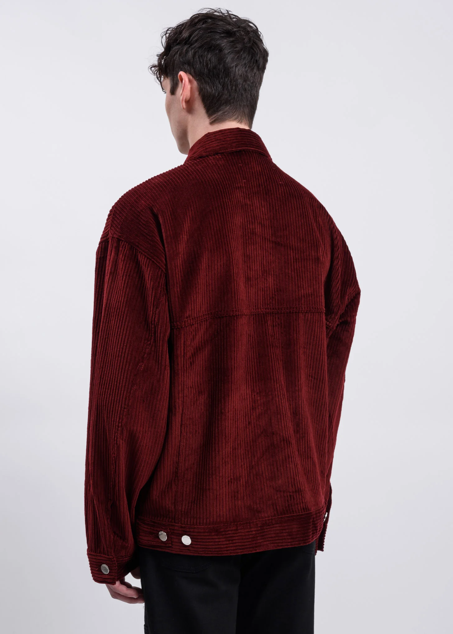 Burgundy Vertige Corduroy Jacket - Image 3