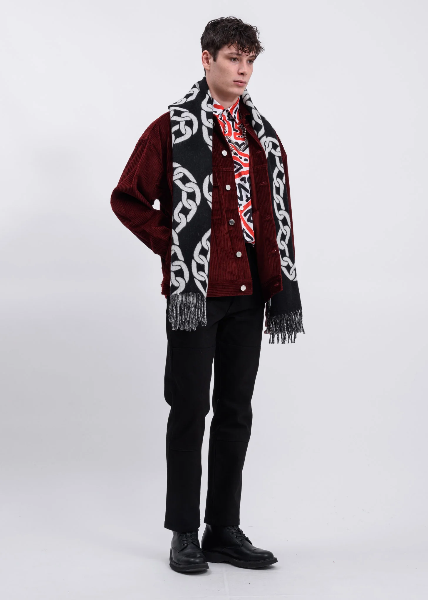 Burgundy Vertige Corduroy Jacket - Image 6