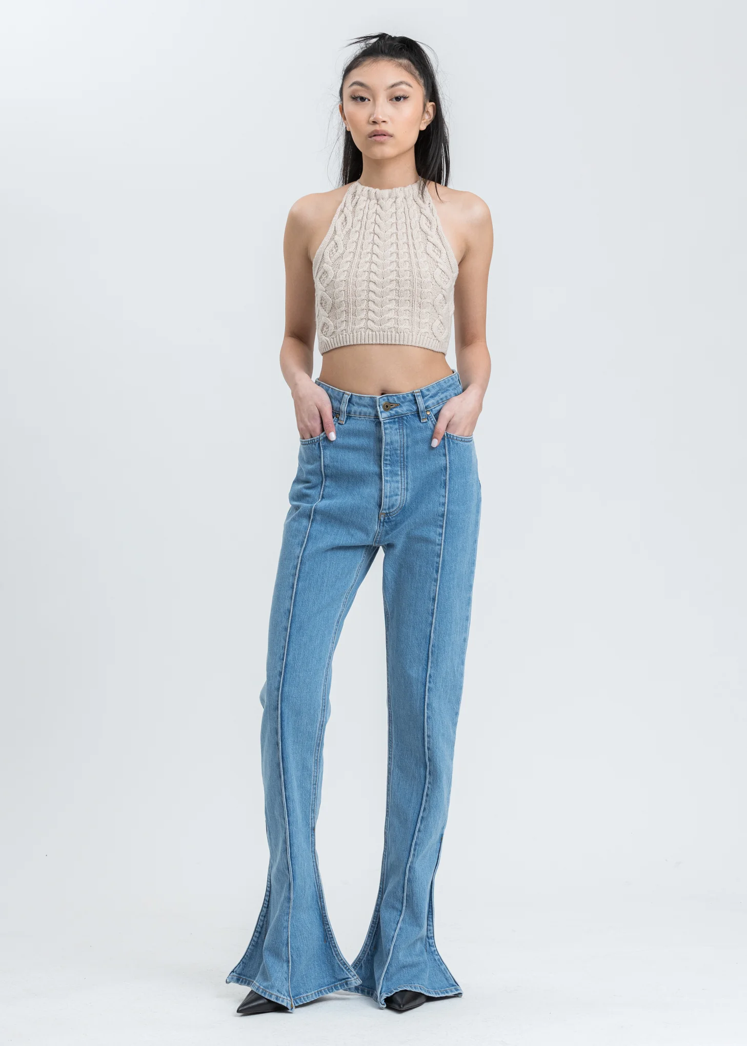 Cable Knit Halter Tie Top - Image 5