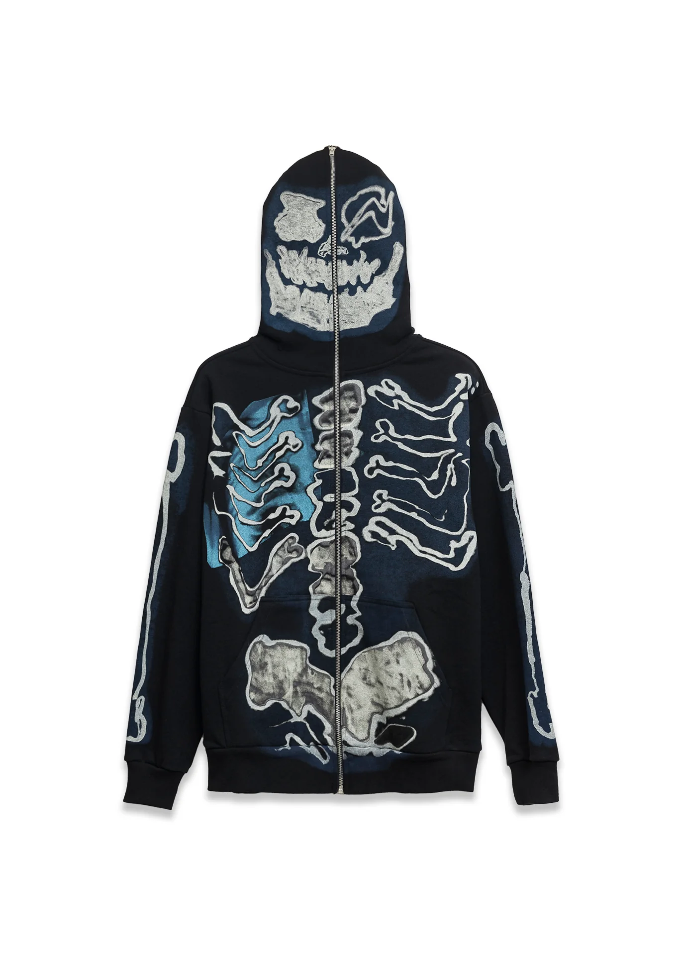 Cactus Jack by Travis Scott For Fragment Skeleton Graffiti Full Zip Hoodie 'Black'