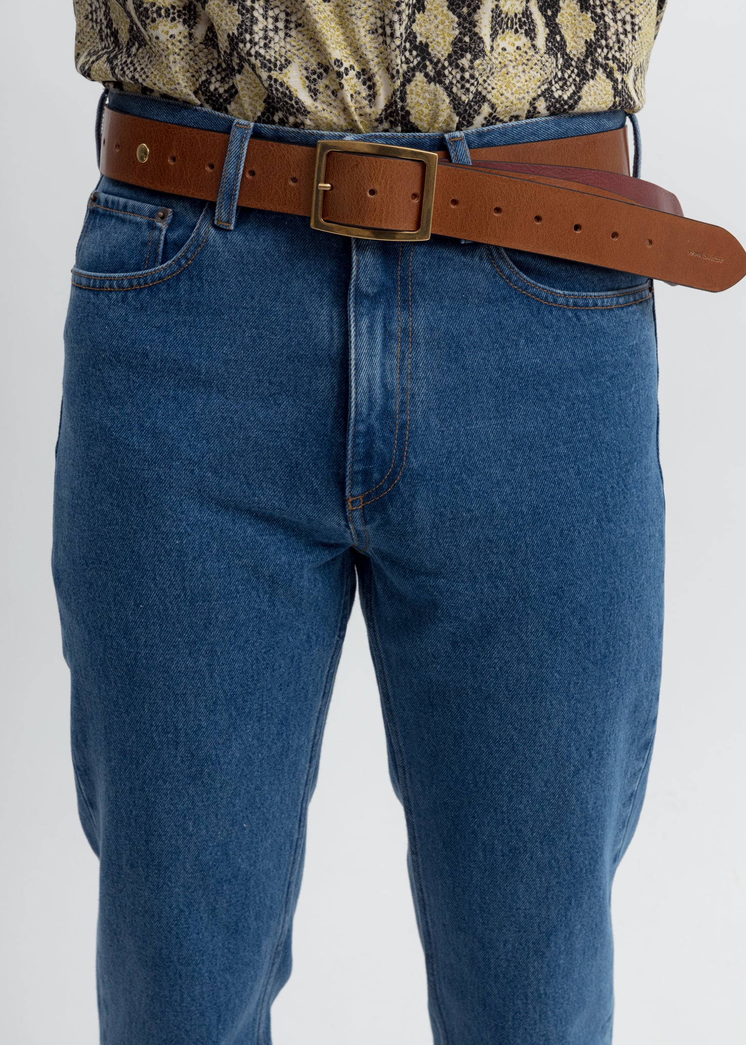 Camel And Bordeaux Card Belt - Image 3