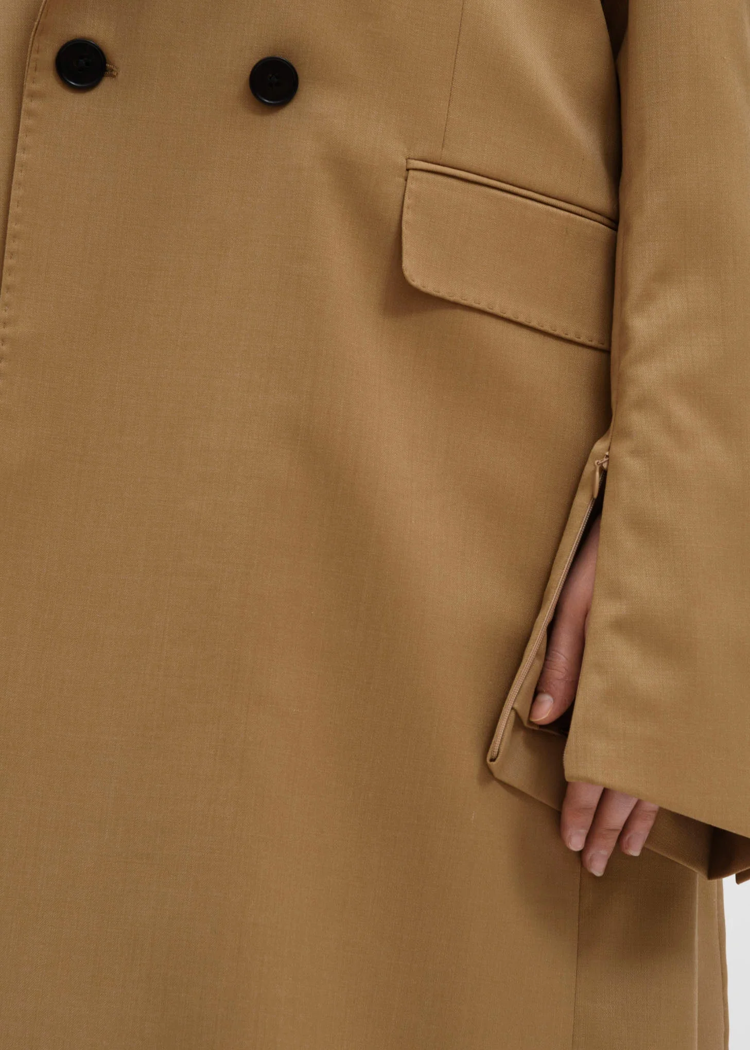 Camel Emil Double Breasted Coat - Image 6