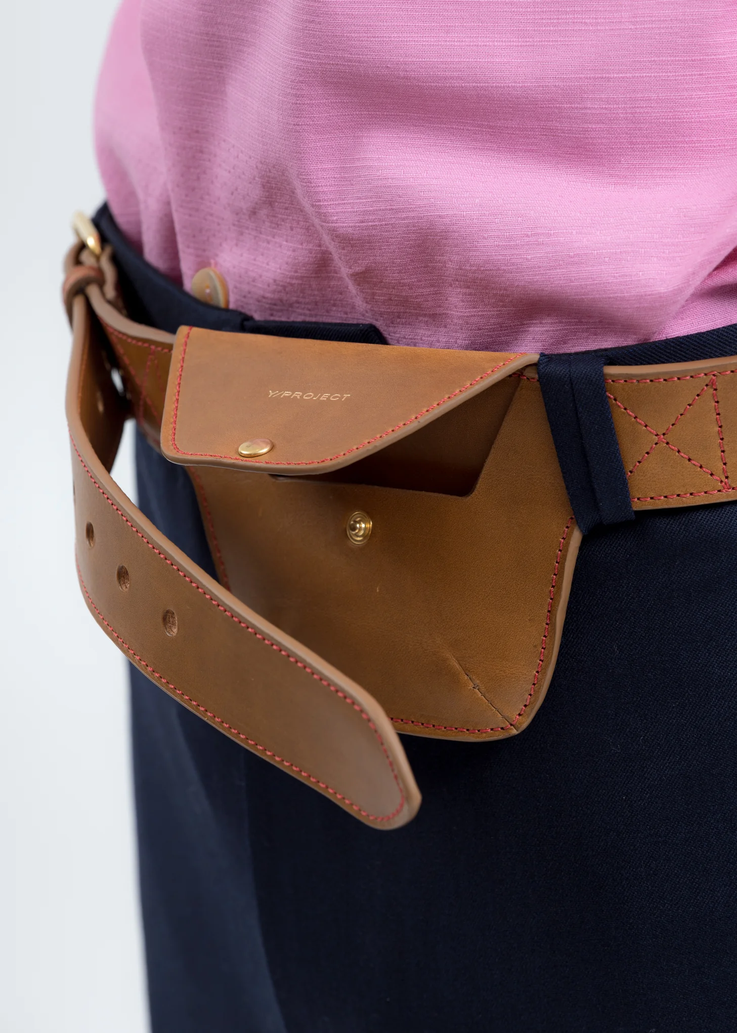 Camel Leather Pocket Belt - Image 4