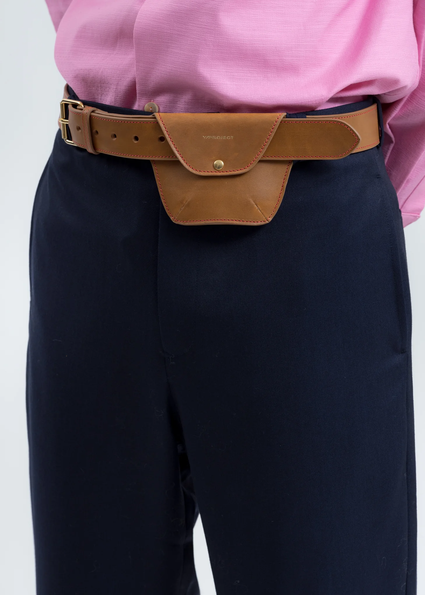 Camel Leather Pocket Belt - Image 5