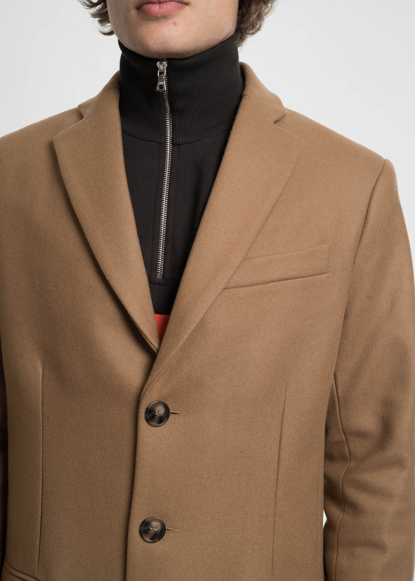 Camel Magnus Wool Coat - Image 4