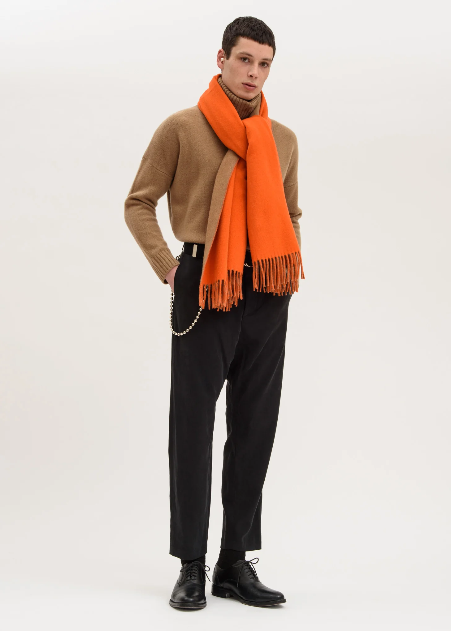 Camel / Orange Angel Scarf