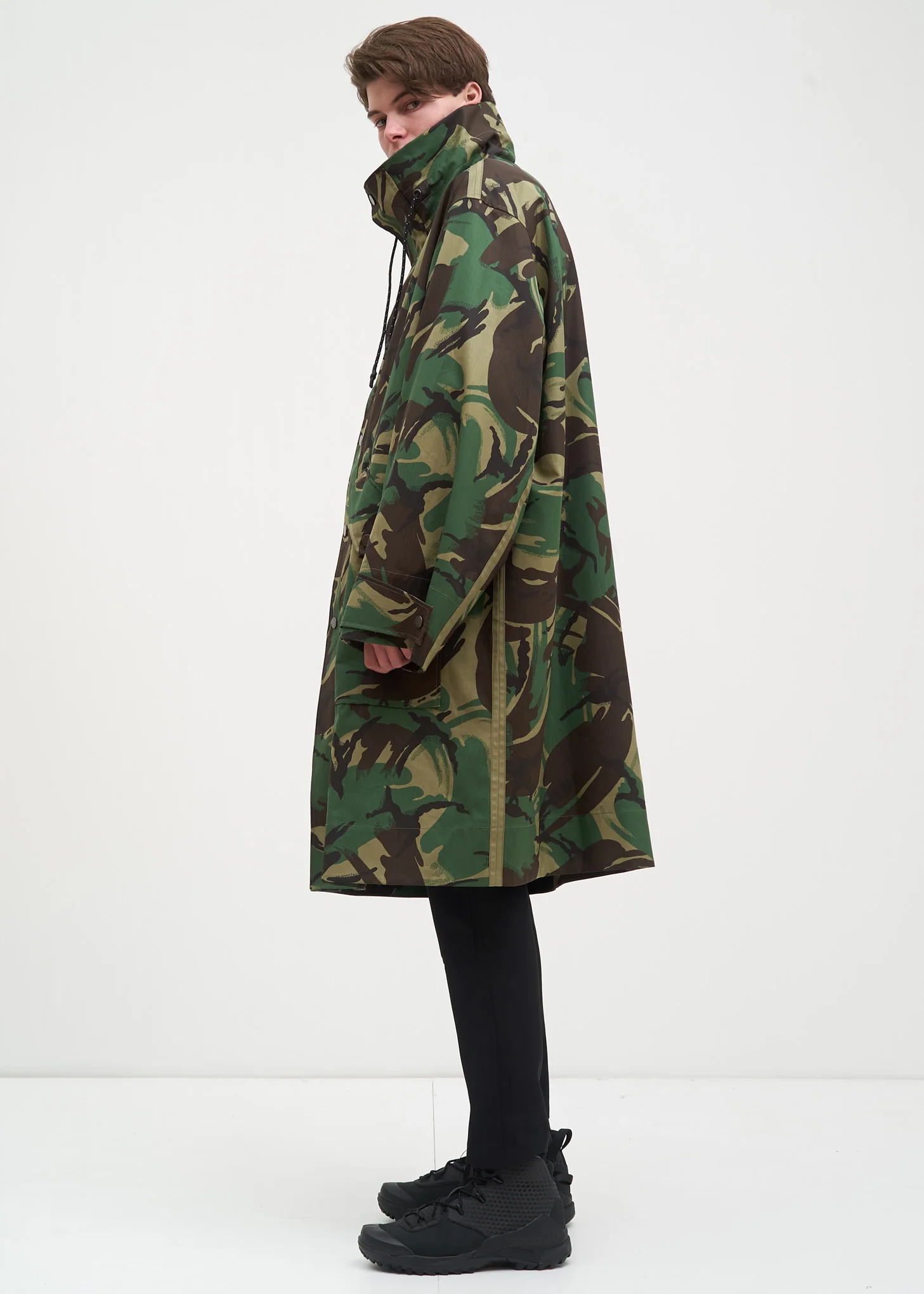 Camo Artem Long Car Coat - Image 3