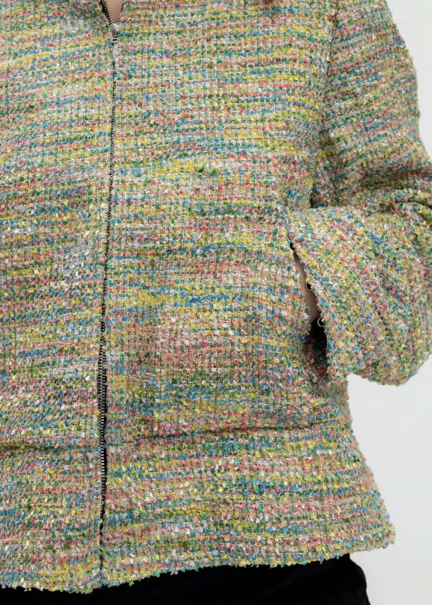 CANDY TWEED ZIP-UP HOODIE - Image 2