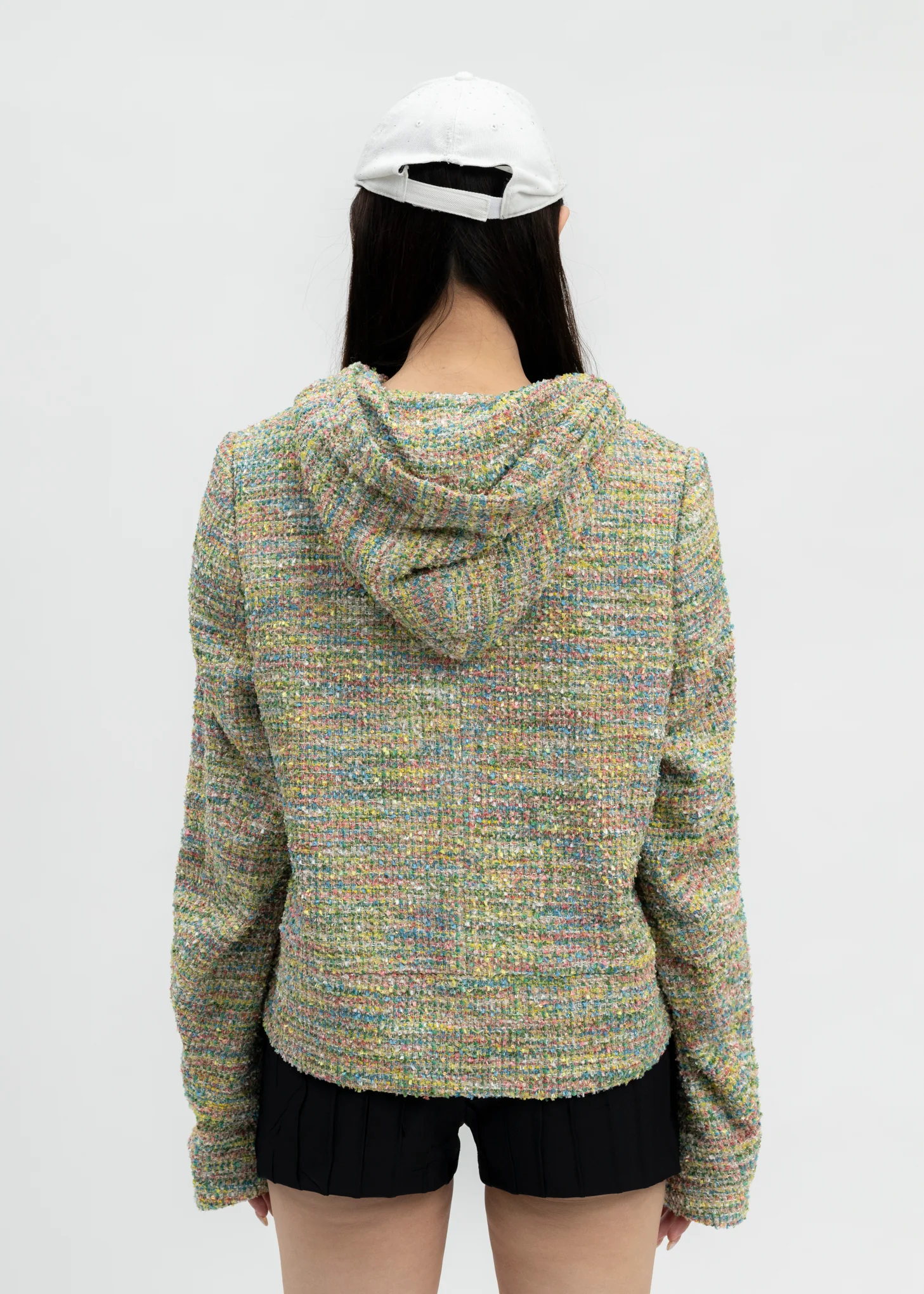 CANDY TWEED ZIP-UP HOODIE - Image 5
