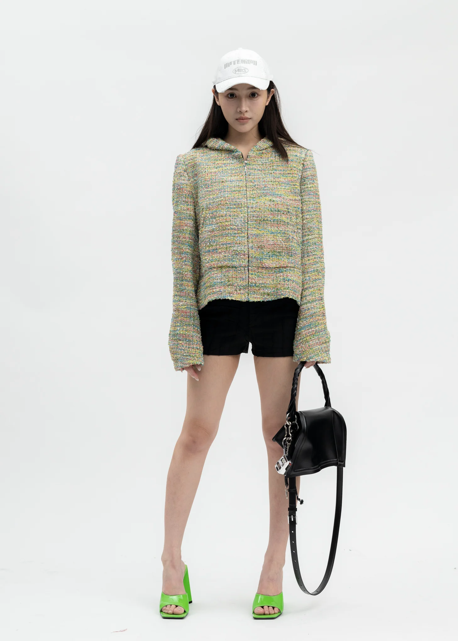 CANDY TWEED ZIP-UP HOODIE - Image 6