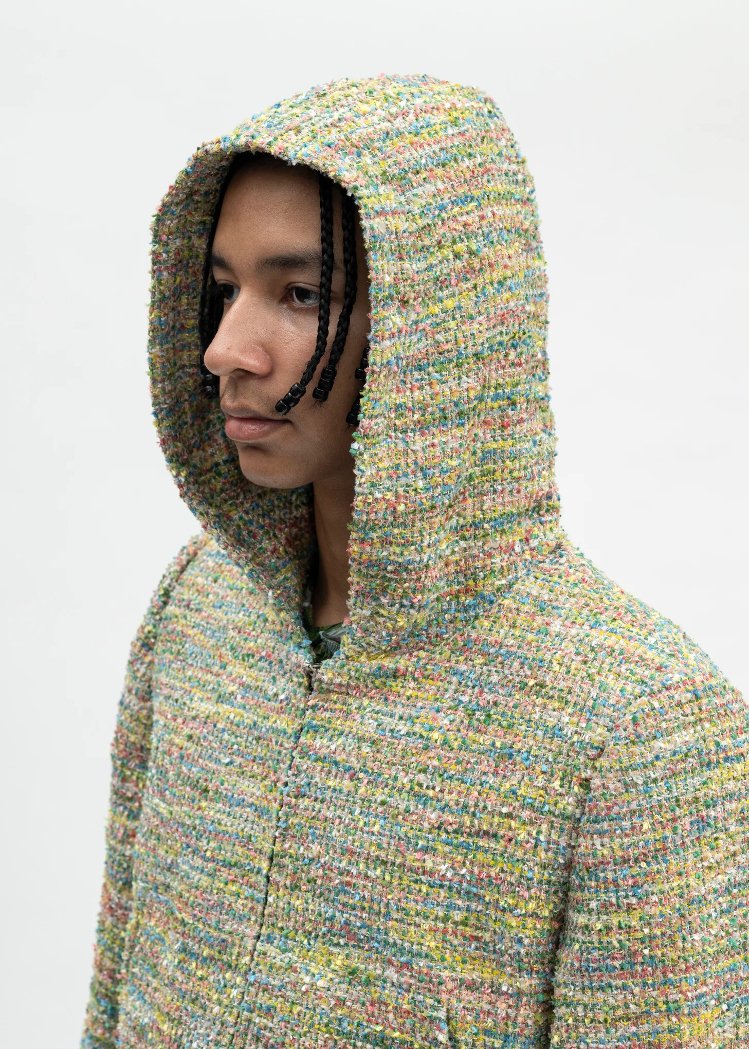 CANDY TWEED ZIP-UP HOODIE - Image 4