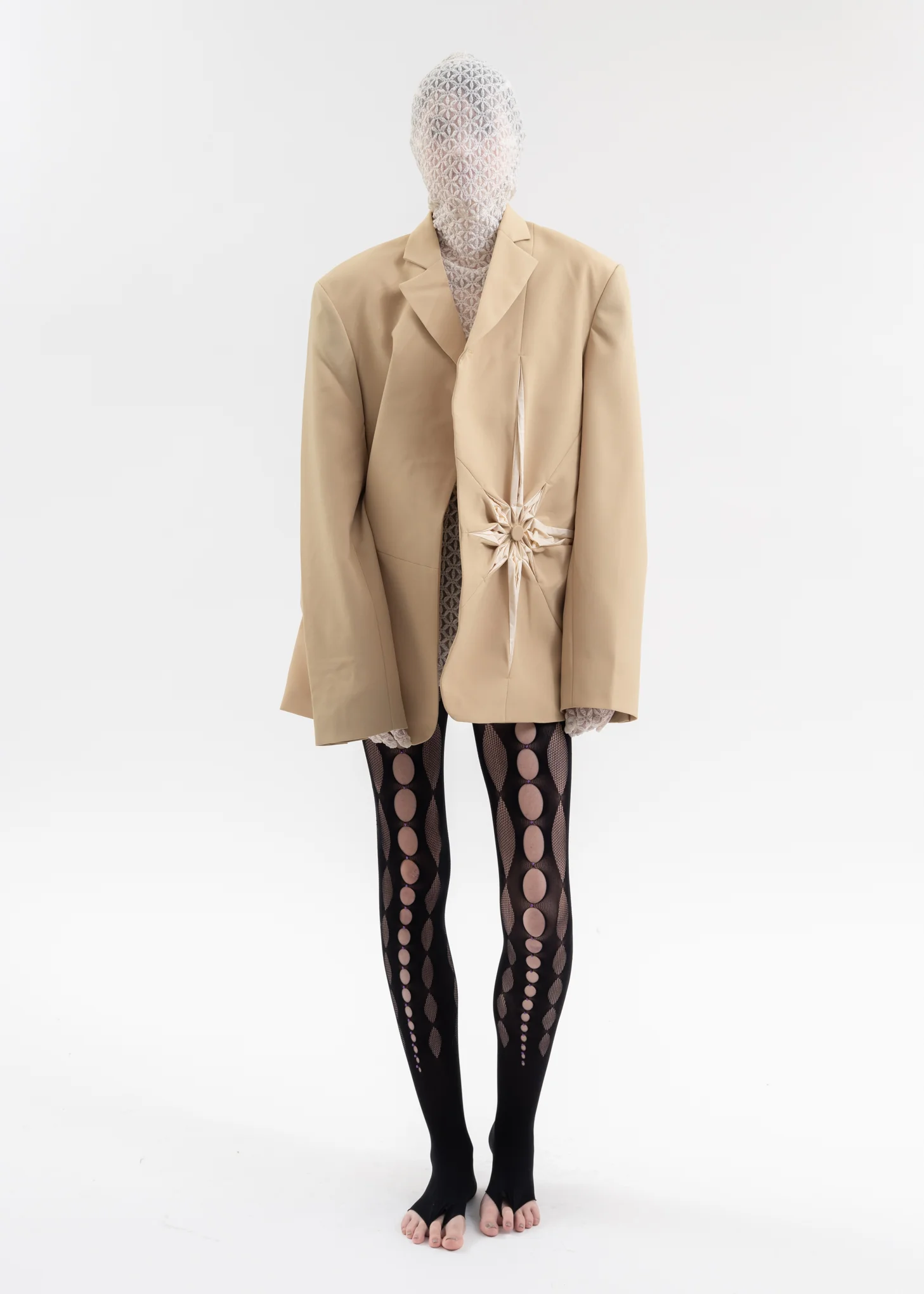 CARAMEL ORIGAMI FLOWER BLAZER - Image 6