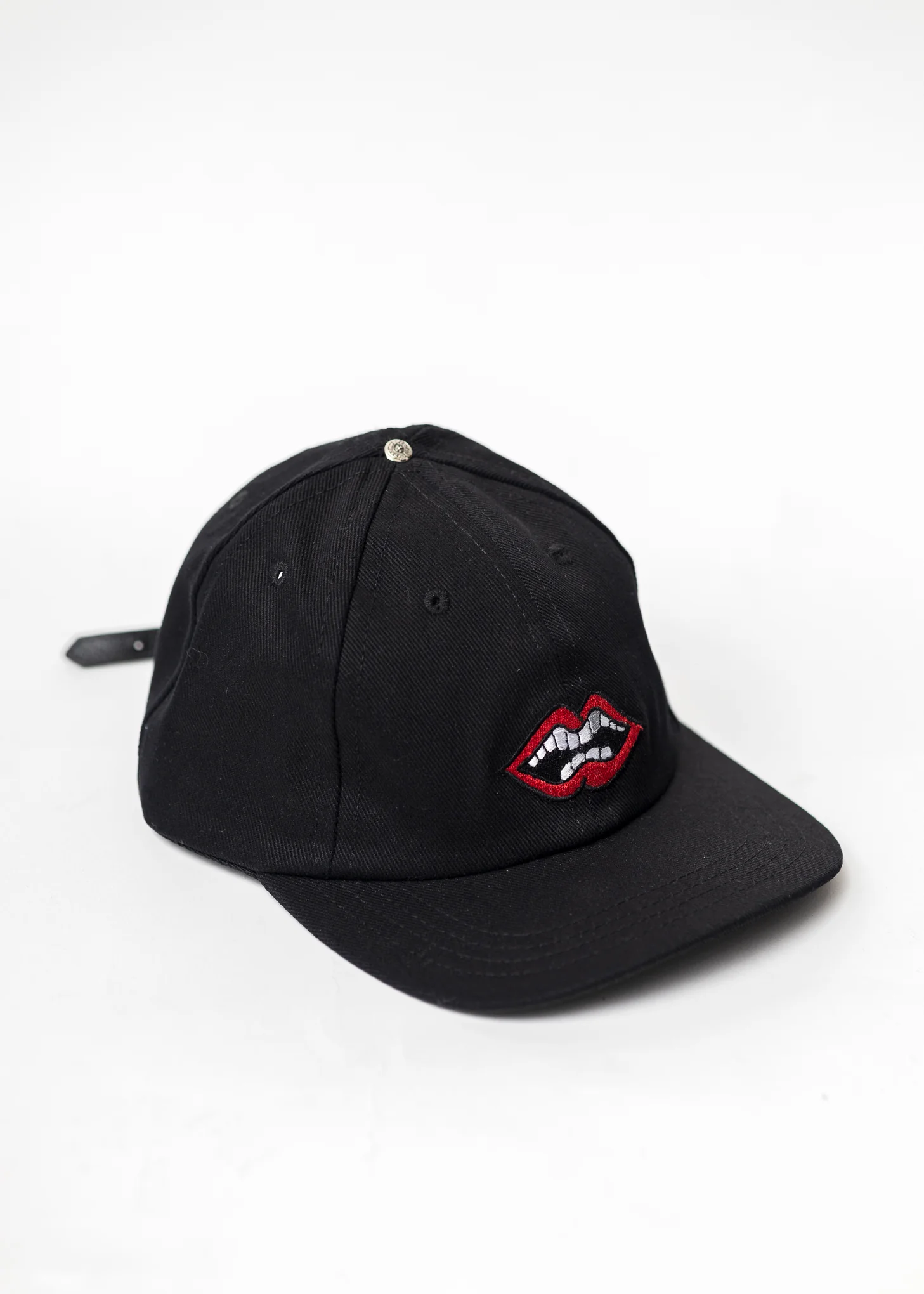 CH x Matty Boy Red Lips Leather Strap Dad Hat - Image 4