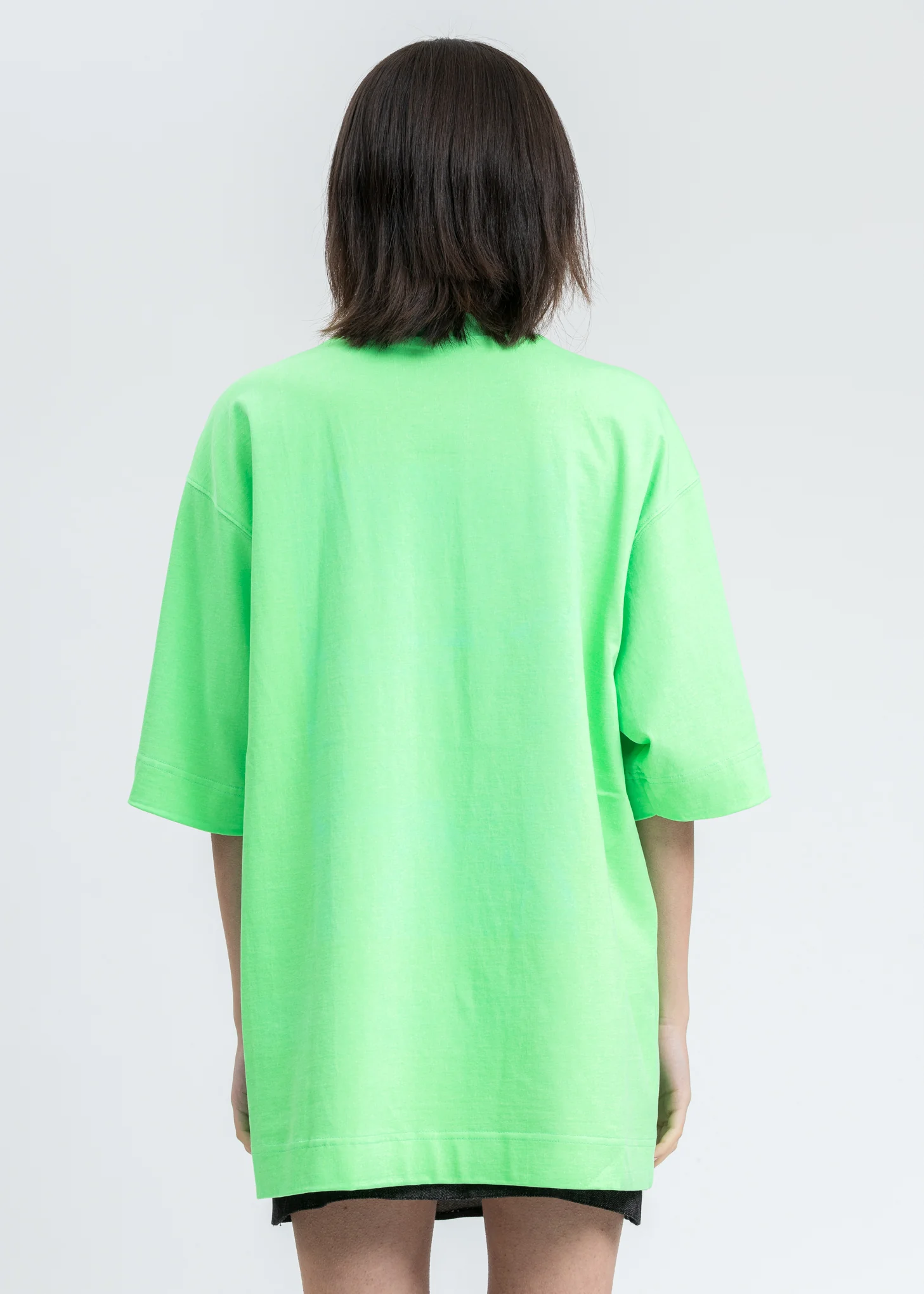 Charcoal And Neon Green Reversible Gig T-shirt - Image 9