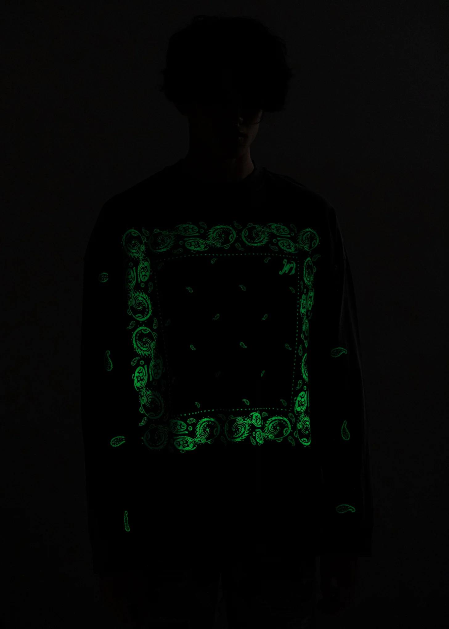 Charcoal Bandana Long Sleeve (Glow In The Dark) - Image 2