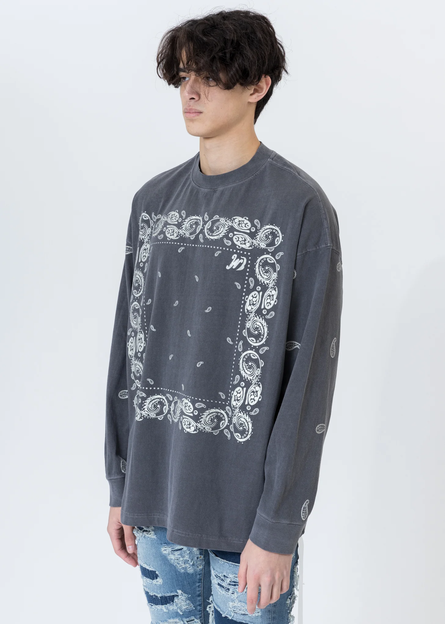 Charcoal Bandana Long Sleeve (Glow In The Dark) - Image 3