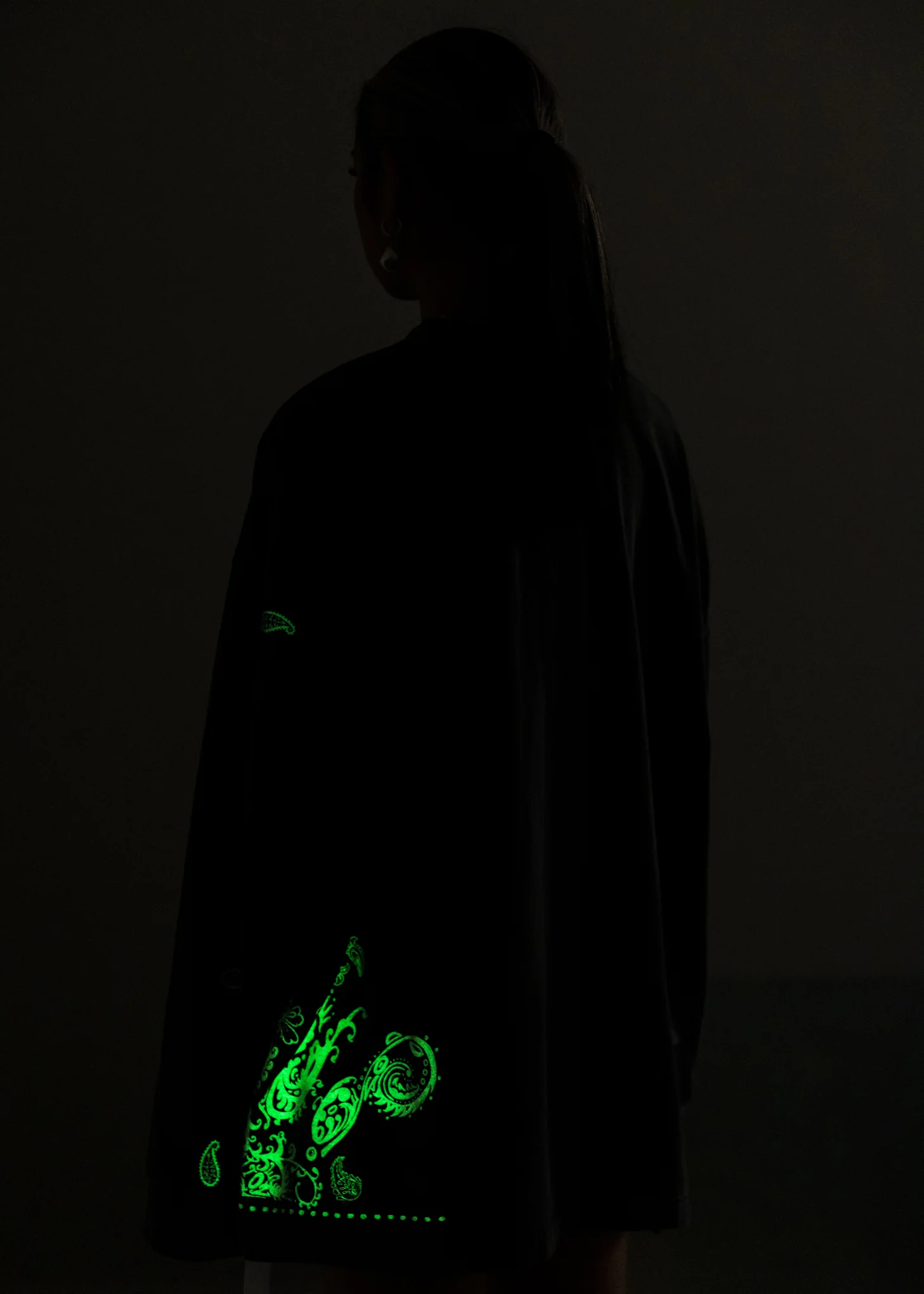 Charcoal Bandana Long Sleeve (Glow In The Dark) - Image 3