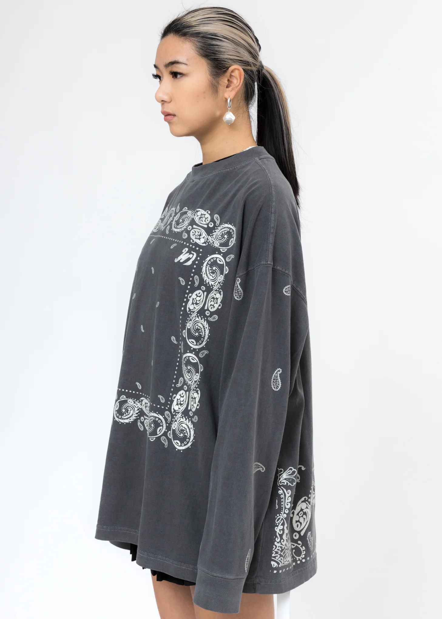 Charcoal Bandana Long Sleeve (Glow In The Dark) - Image 5