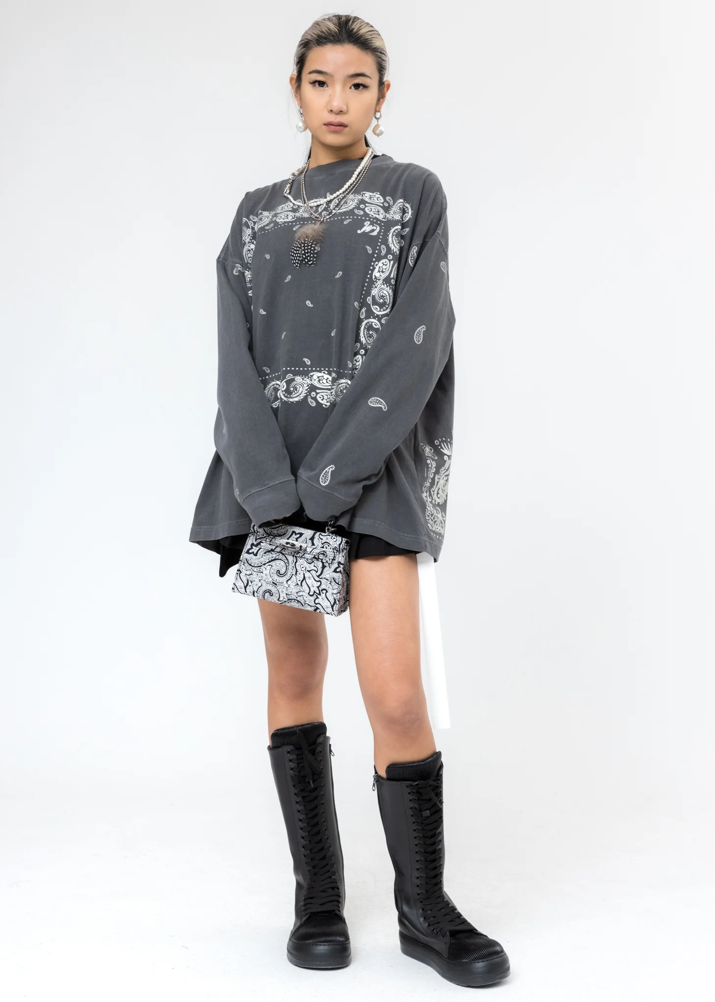 Charcoal Bandana Long Sleeve (Glow In The Dark) - Image 7