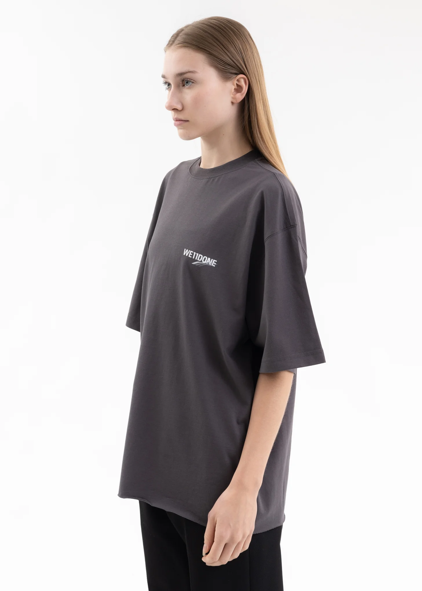 CHARCOAL BASIC 1506 LOGO T-SHIRT - Image 4