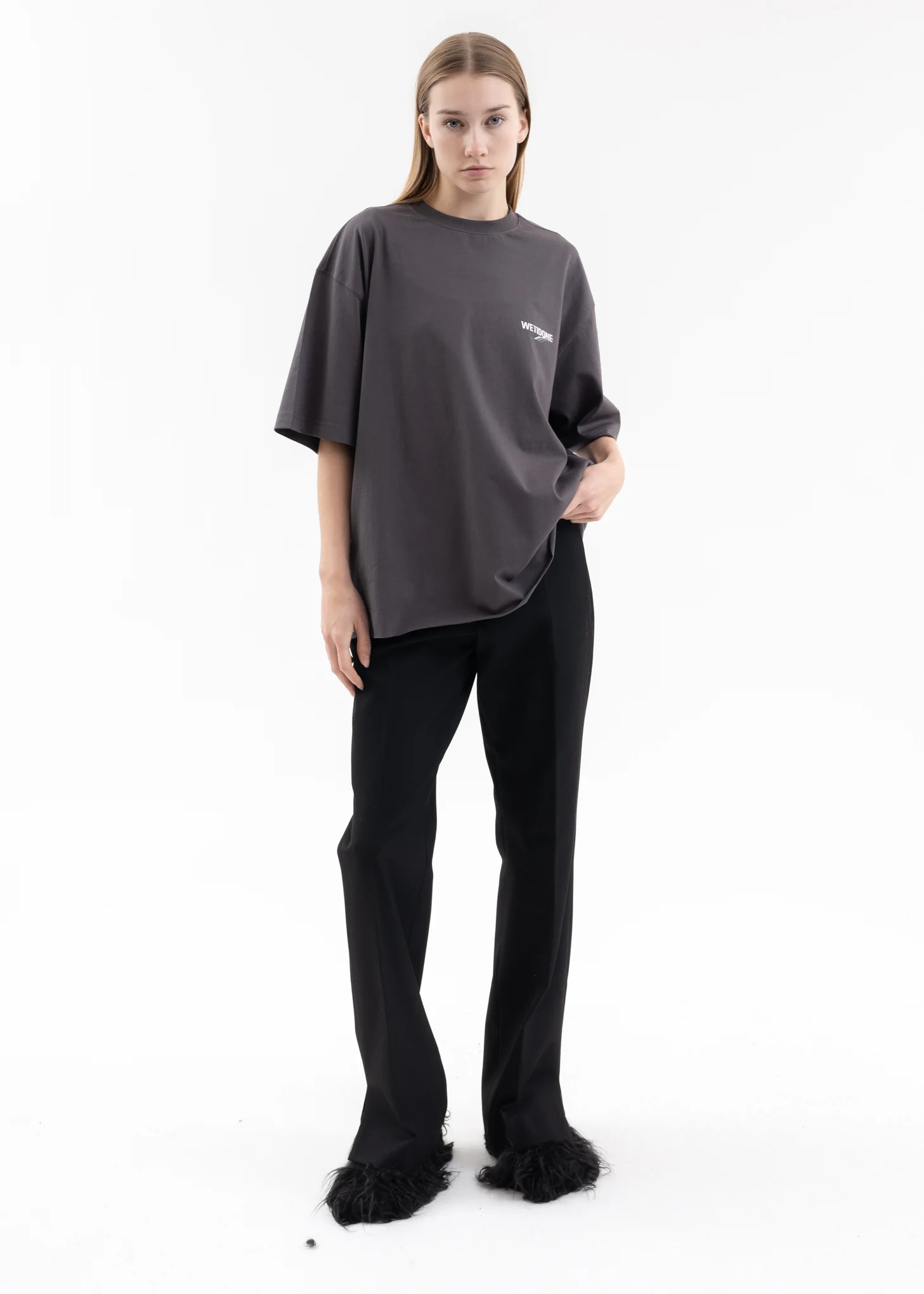 CHARCOAL BASIC 1506 LOGO T-SHIRT - Image 5