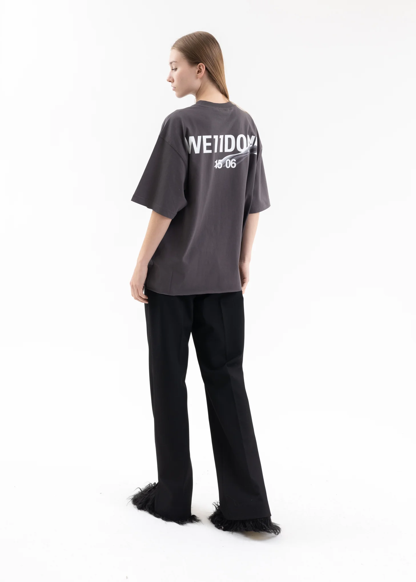 CHARCOAL BASIC 1506 LOGO T-SHIRT - Image 6