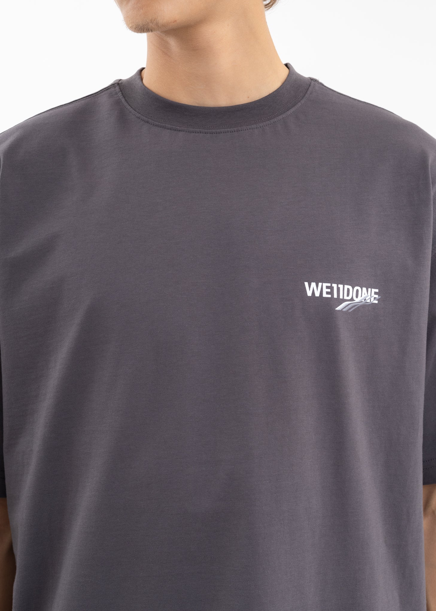 CHARCOAL BASIC 1506 LOGO T-SHIRT - Image 4