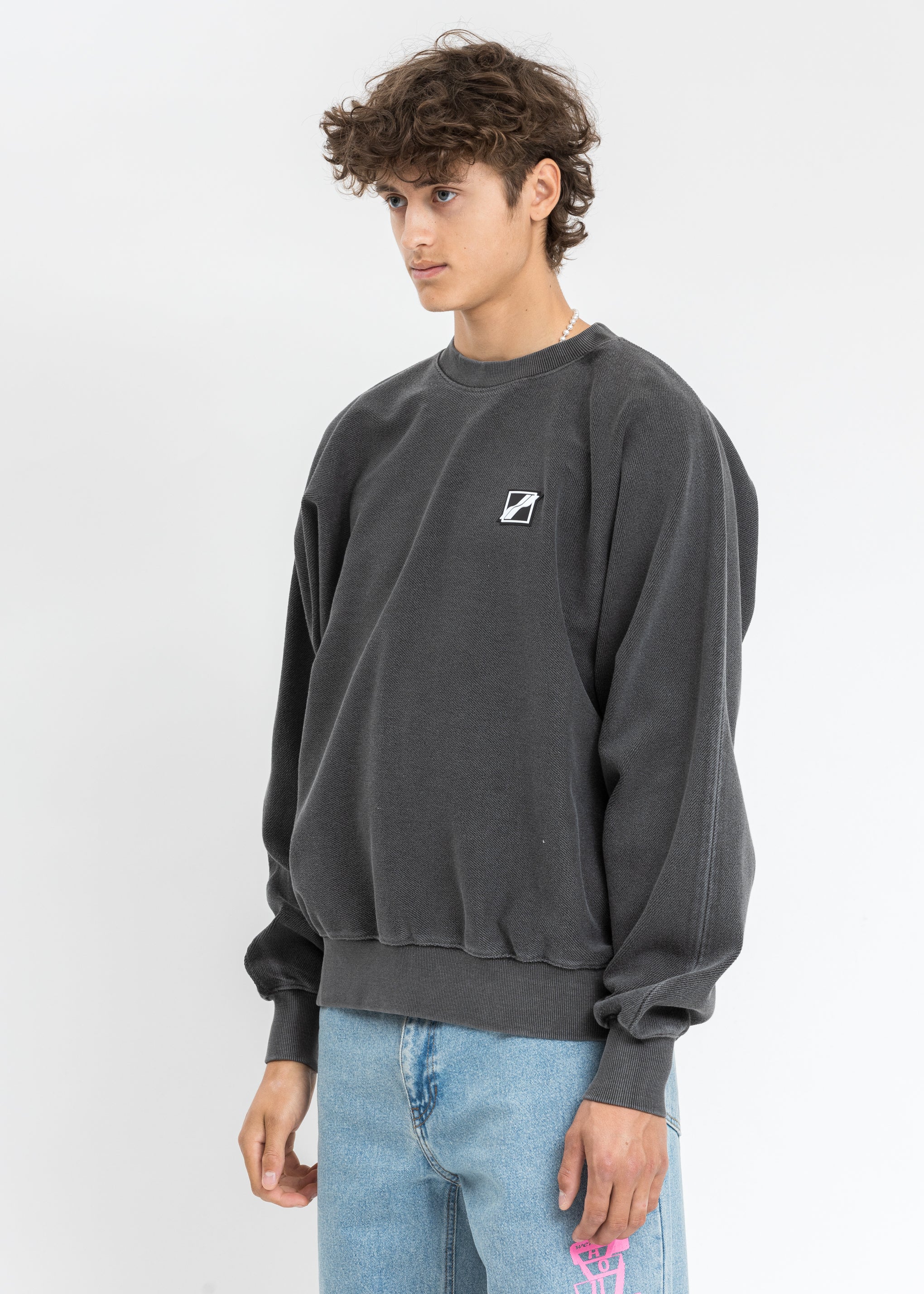 Charcoal Big Lettering Sweater - Image 3