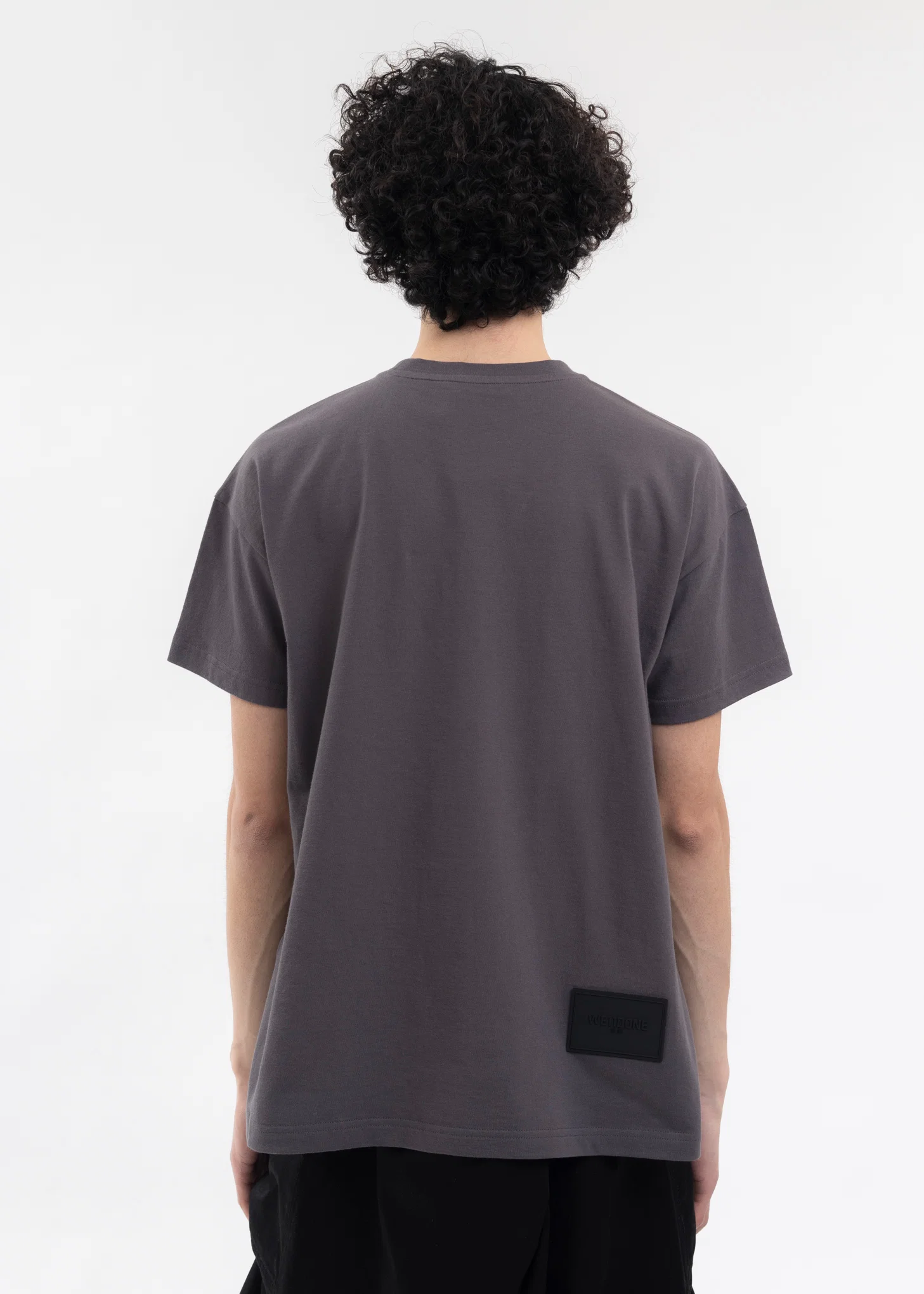 CHARCOAL COTTON MINI LOGO T-SHIRT - Image 4