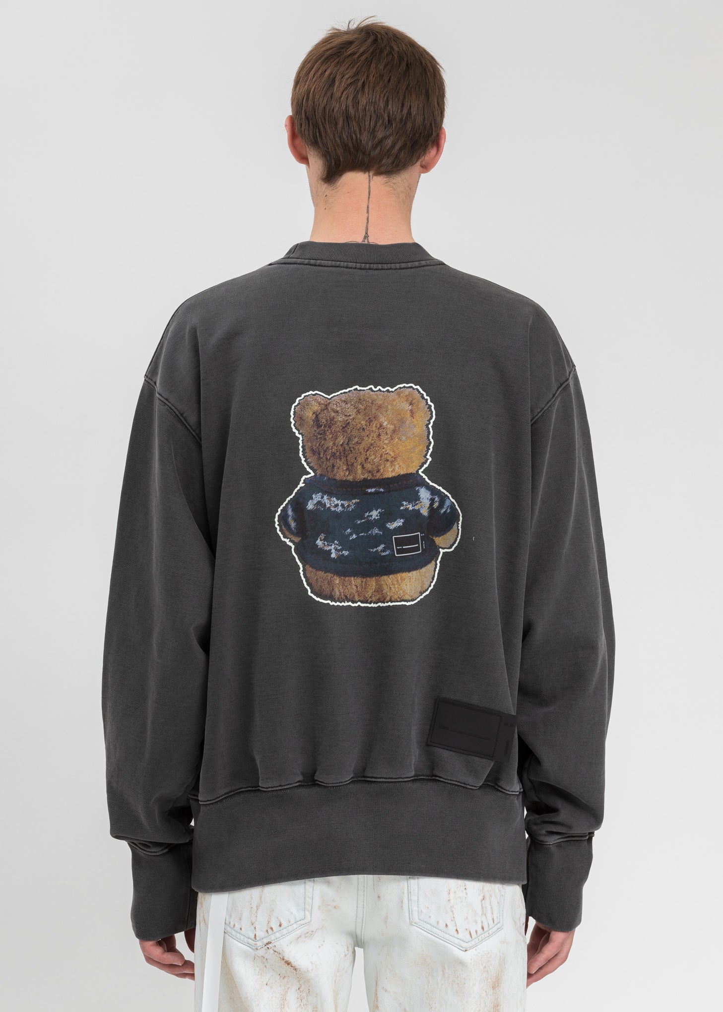 Charcoal Denim Jacket Teddy Sweater (Reflect) - Image 5