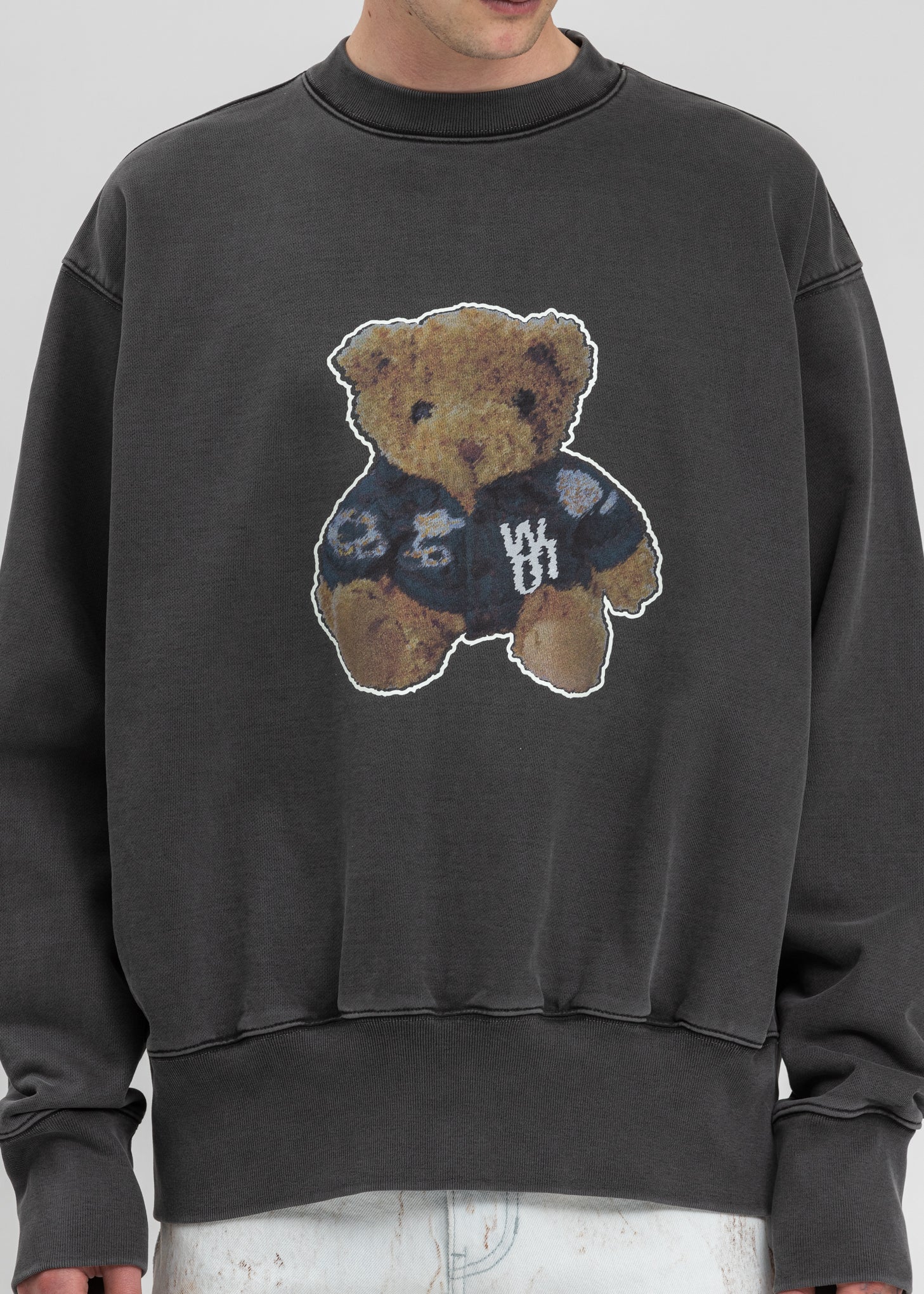 Charcoal Denim Jacket Teddy Sweater (Reflect) - Image 6