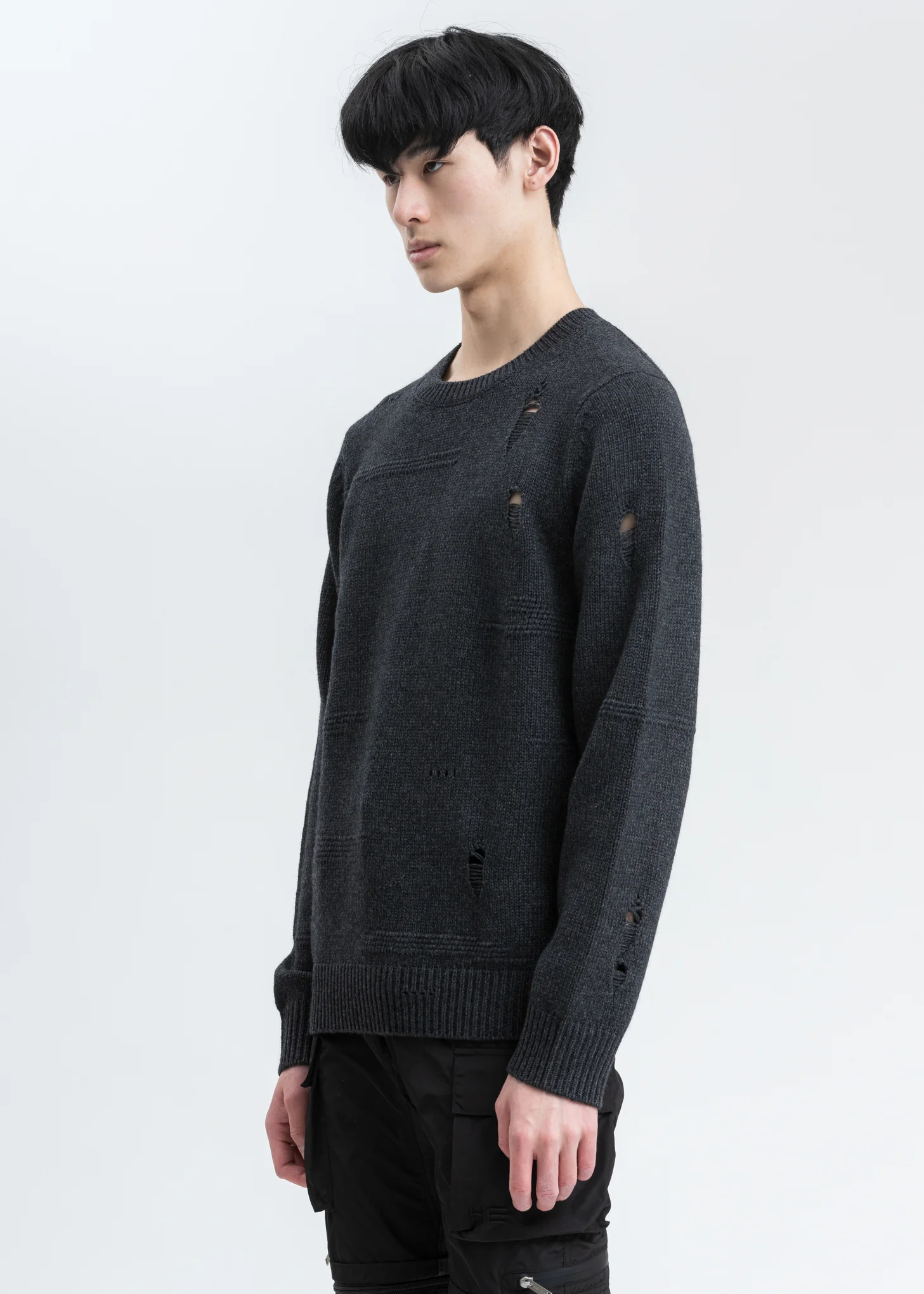 Charcoal Distressed Crewneck - Image 3