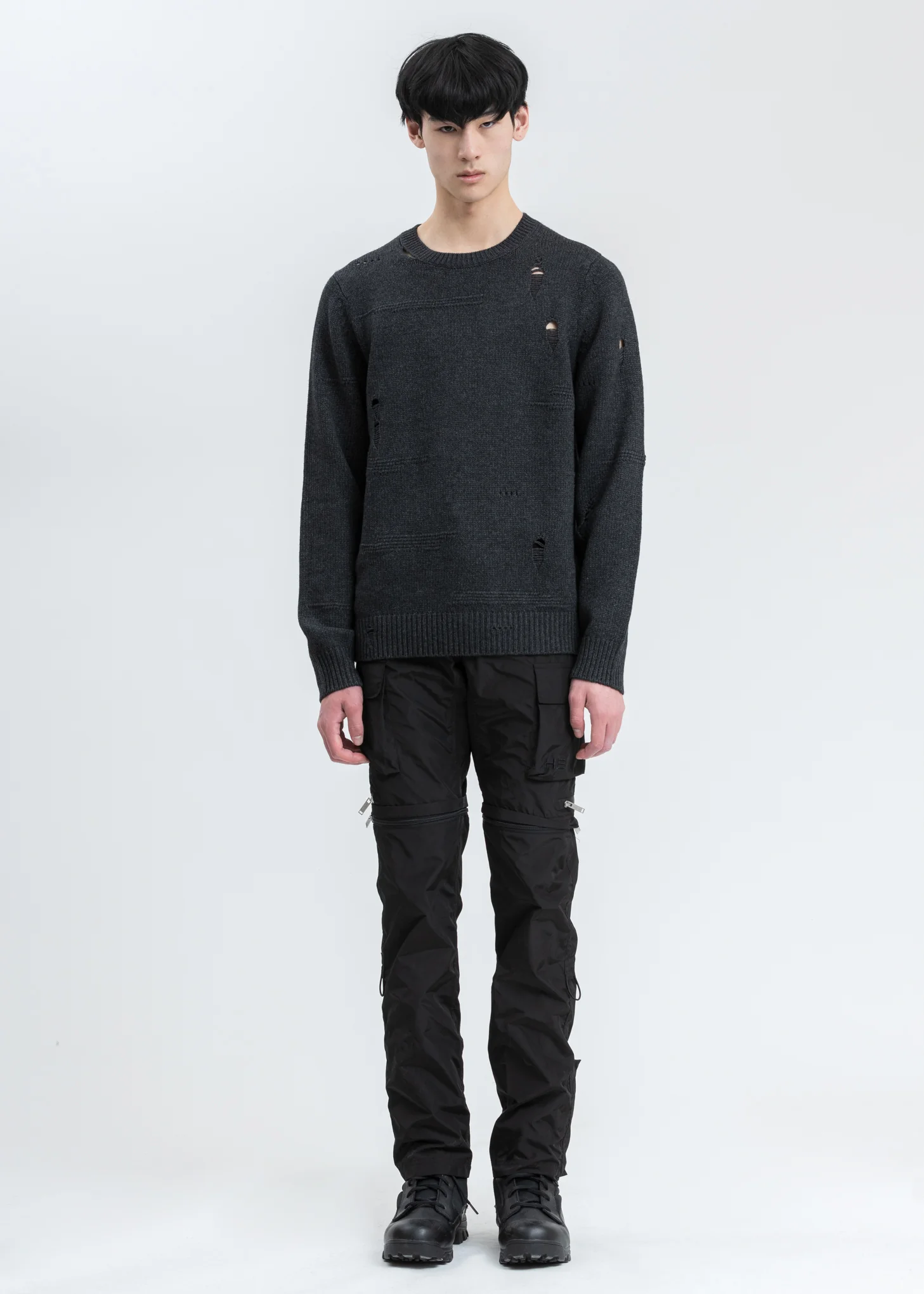 Charcoal Distressed Crewneck - Image 6