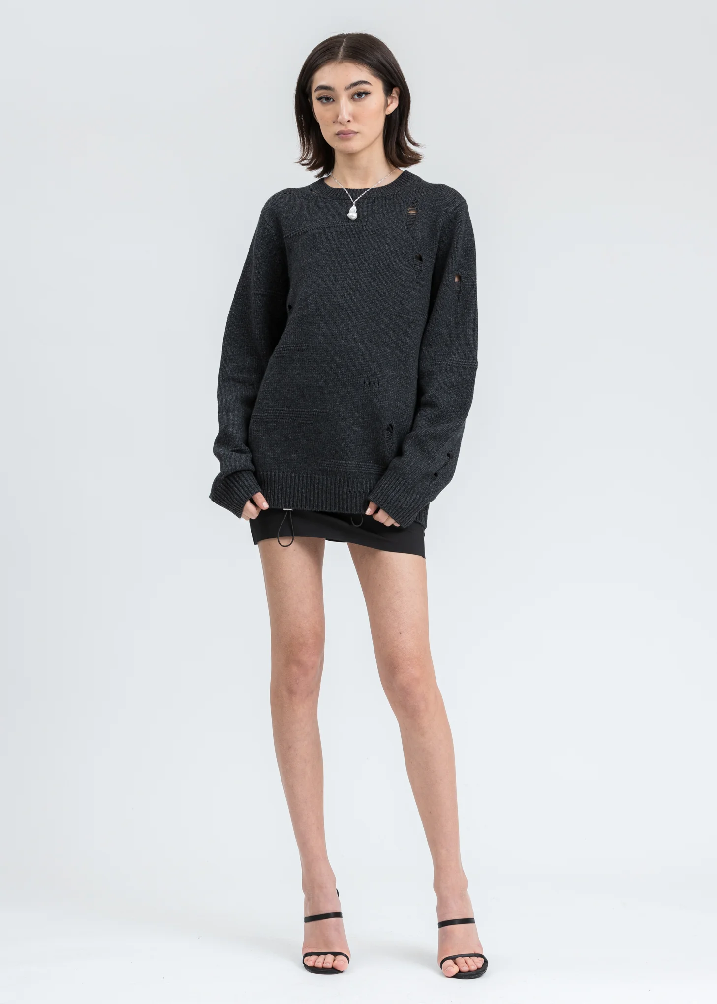 Charcoal Distressed Crewneck - Image 5