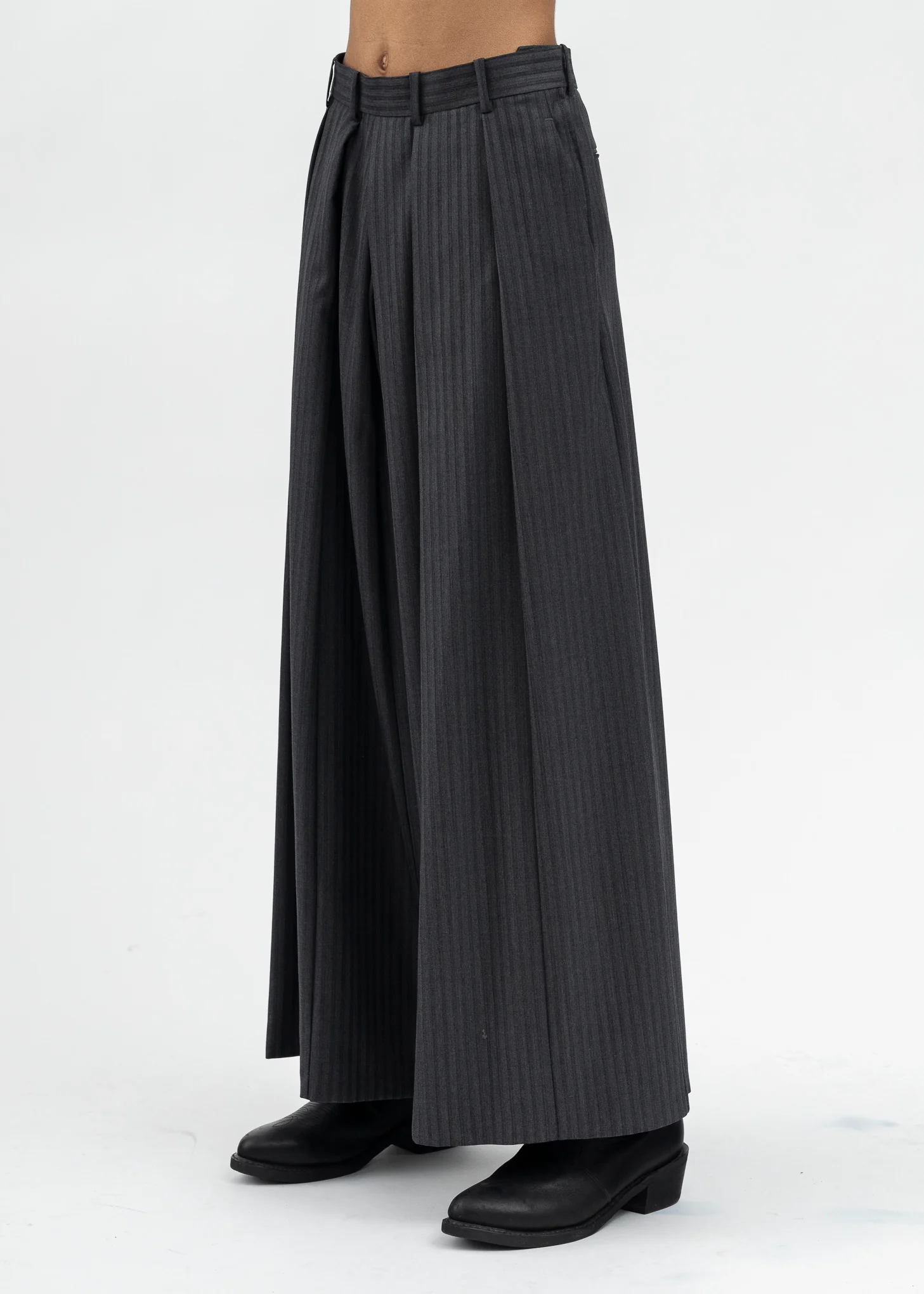 Charcoal Flannel Trousers - Image 2