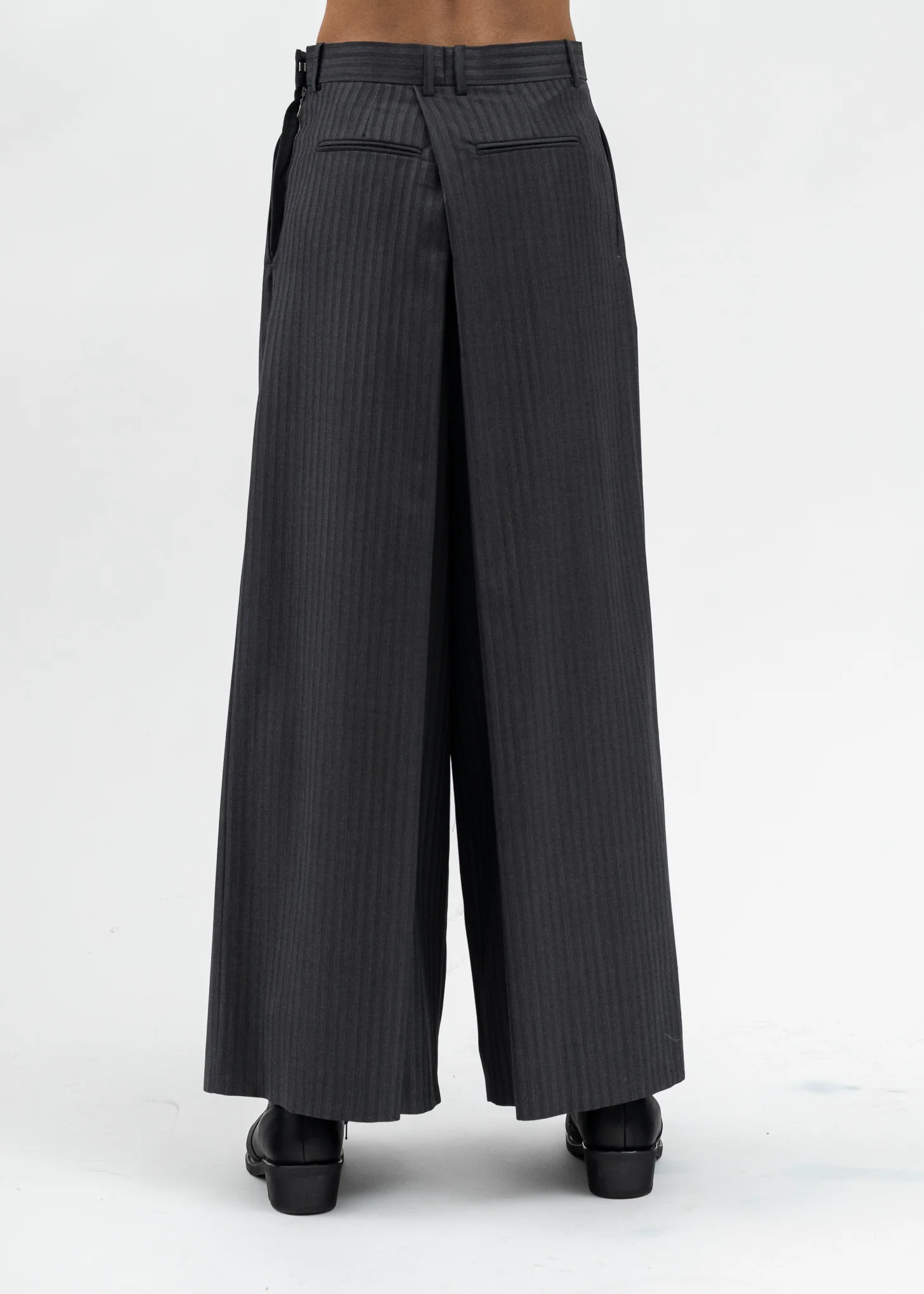 Charcoal Flannel Trousers - Image 3