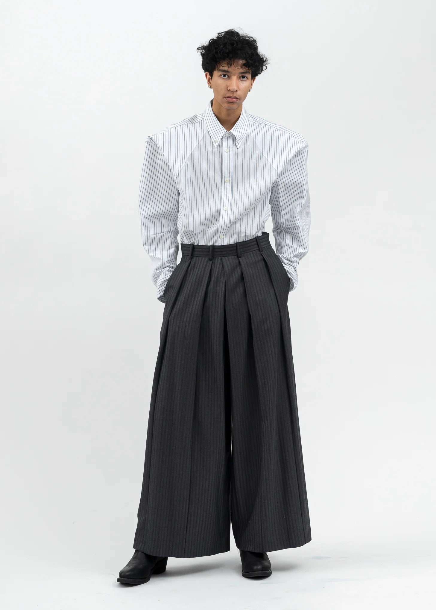 Charcoal Flannel Trousers - Image 5