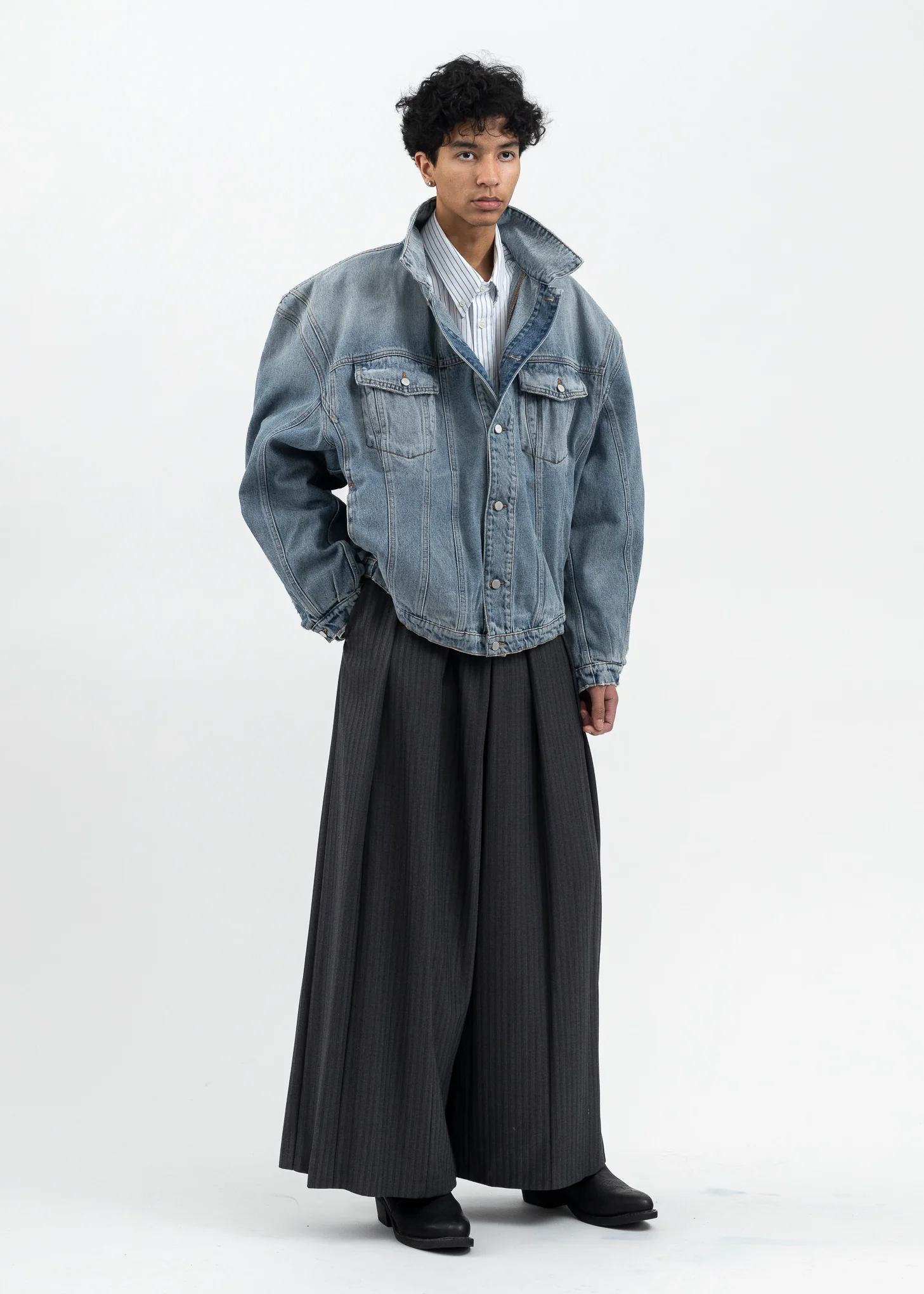 Charcoal Flannel Trousers - Image 7