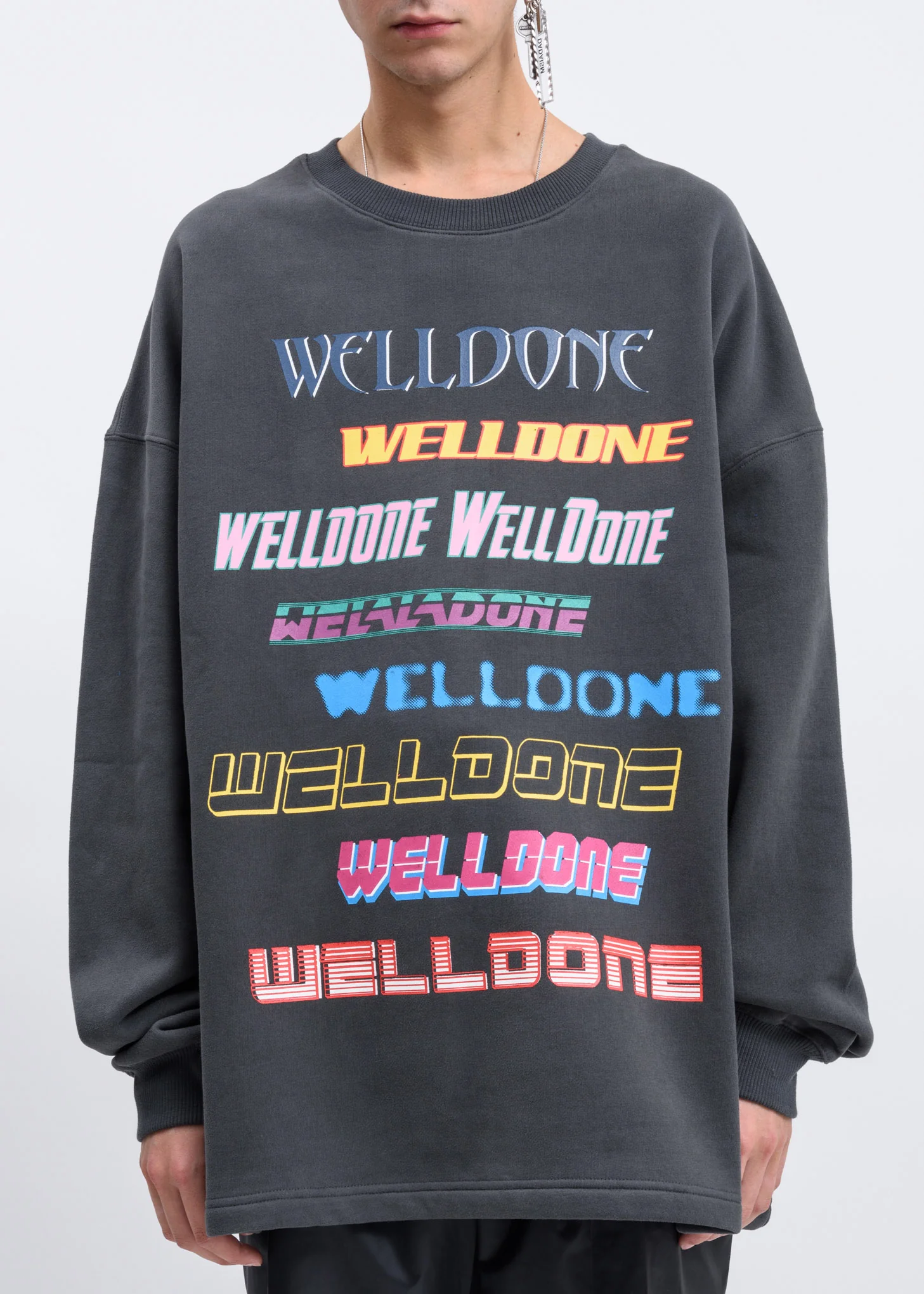 Charcoal Front Logo Sweatshirt - Image 3