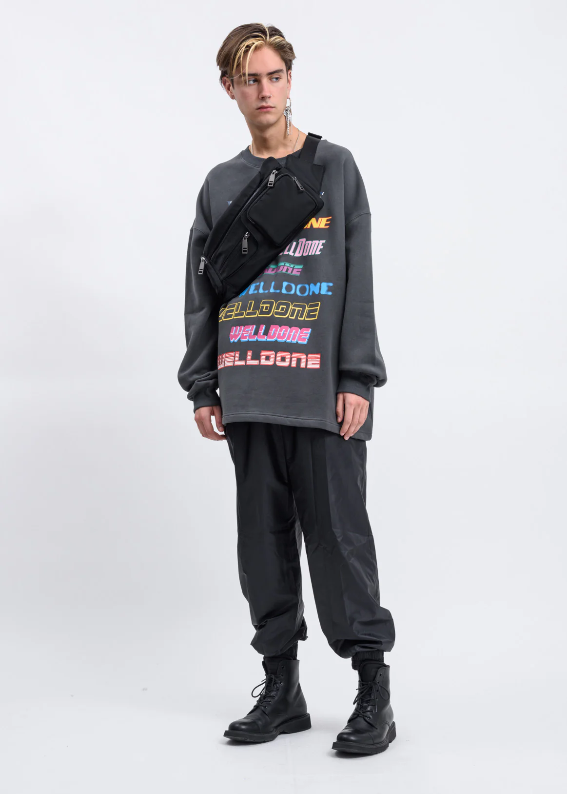 Charcoal Front Logo Sweatshirt - Image 4